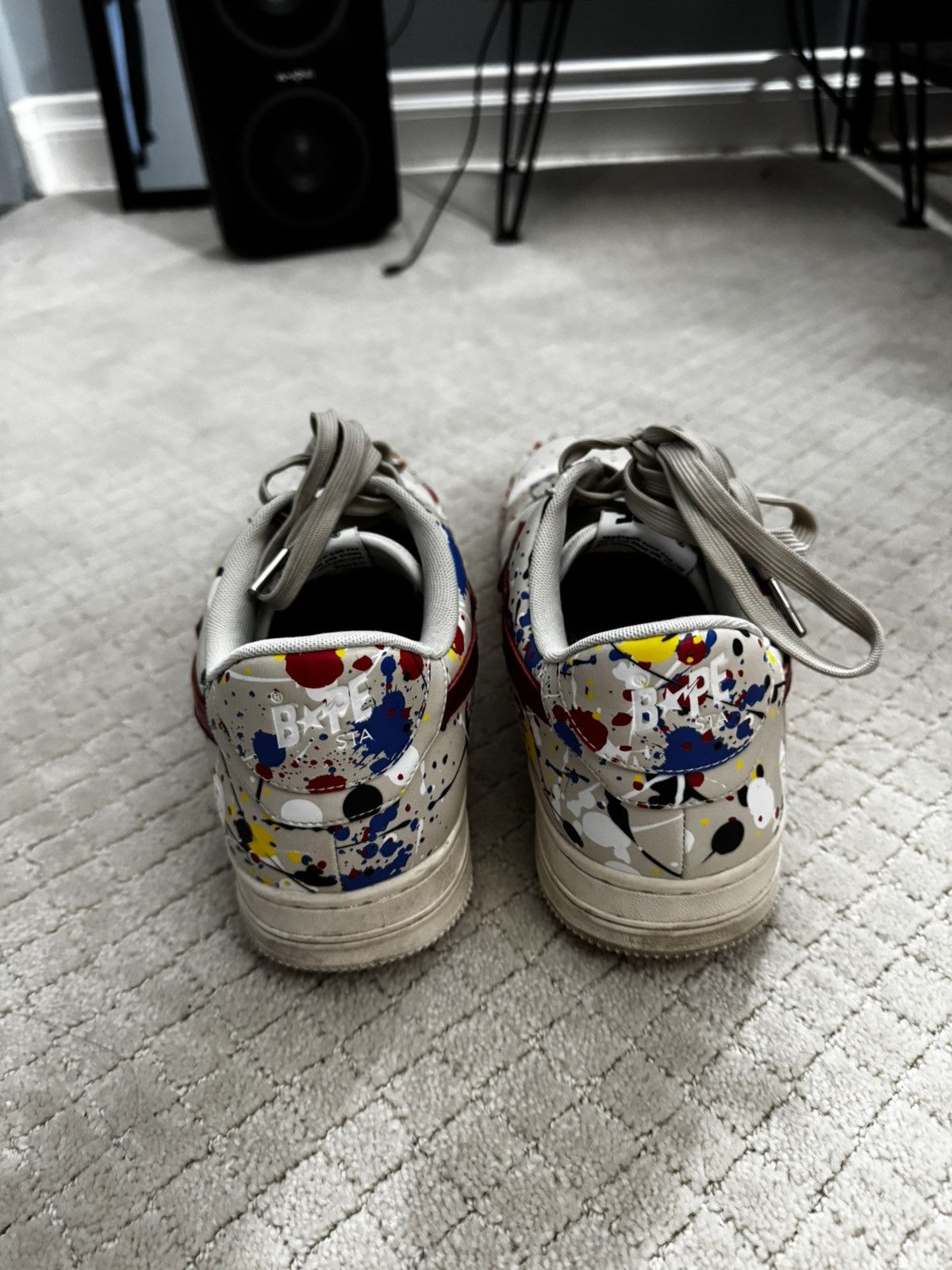 Bape Bapesta Low Paint Splatter Size US 11 / EU 44 - 4 Thumbnail