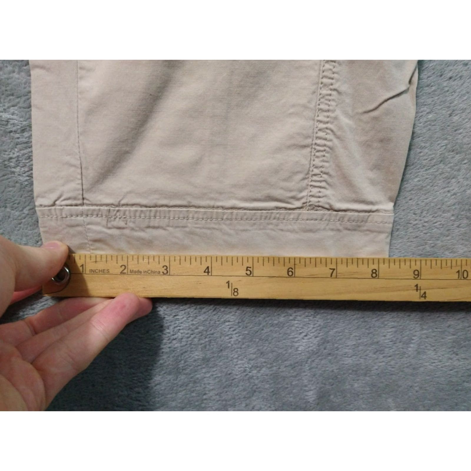Vintage Chico's Beiges Womens Capris Crop Pants Stretch Cotton Spandex Casual Cropped Midi 19.5 Inseam 32 In Waist Regular Straight Leg Medium M Women Size 32" / US 10 / IT 46 - 6 Thumbnail