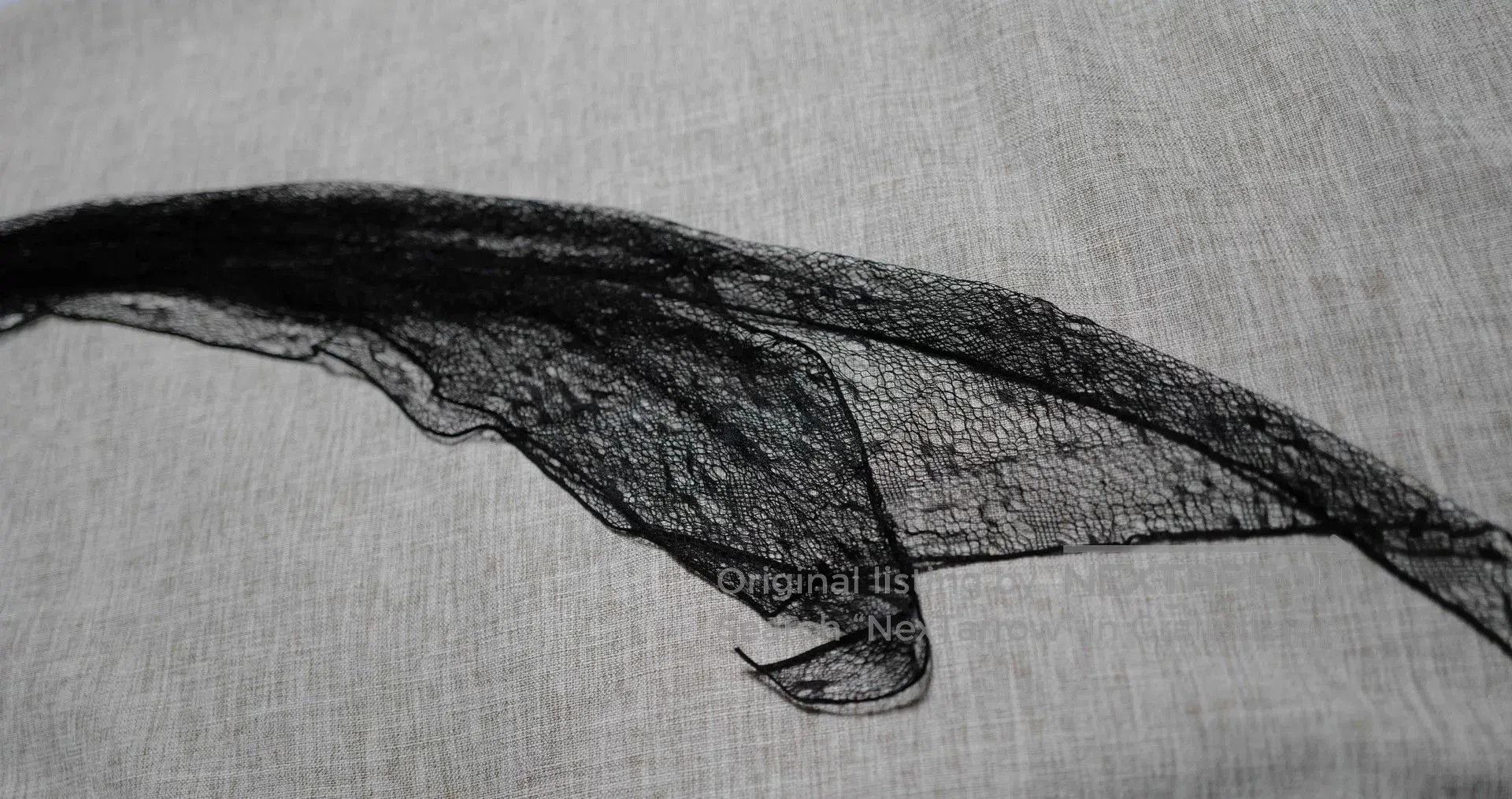 Saint Laurent Paris Saint Laurent Black Lace Bow Tie Scarf. Size ONE SIZE - 1 Thumbnail