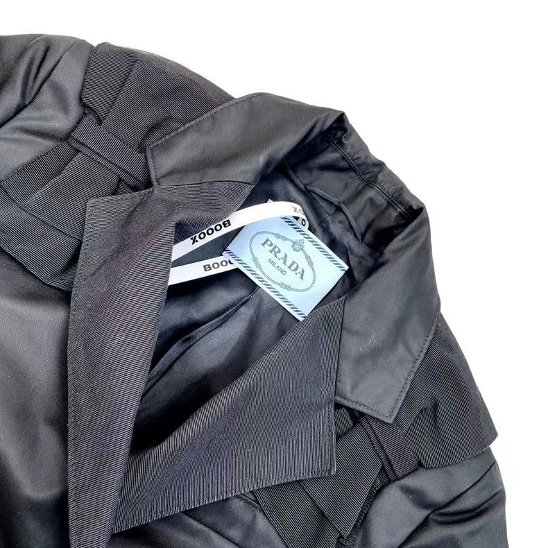 Prada Prada Black bow belt double-breasted windbreaker Size XS / US 0-2 / IT 36-38 - 3 Thumbnail