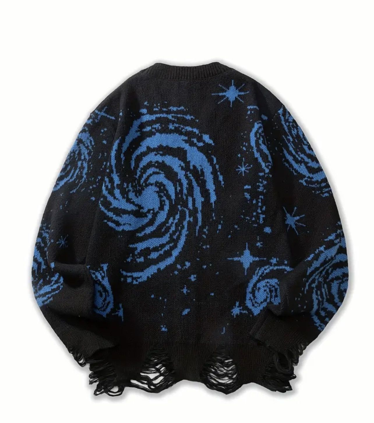 Vintage distressed knit starry night sweater Size US XL / EU 56 / 4 - 2 Thumbnail