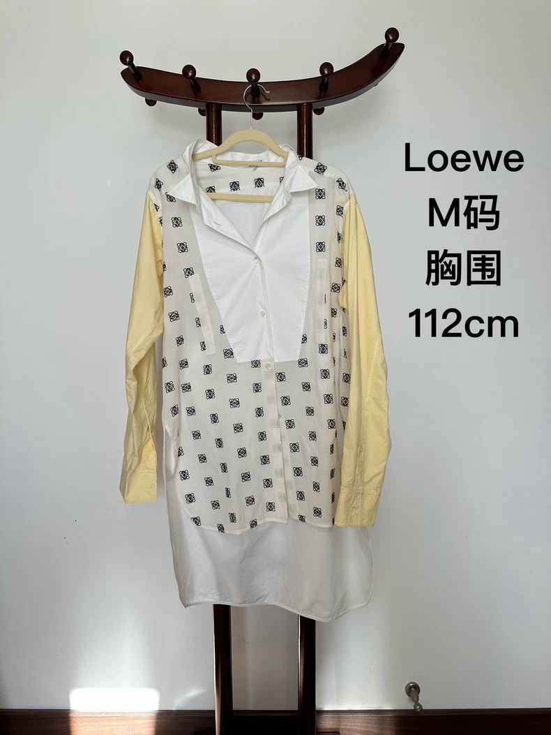 Loewe Loewe Embroidered Logo Shirt Dress - dmc Size US M / EU 48-50 / 2 - 1 Thumbnail