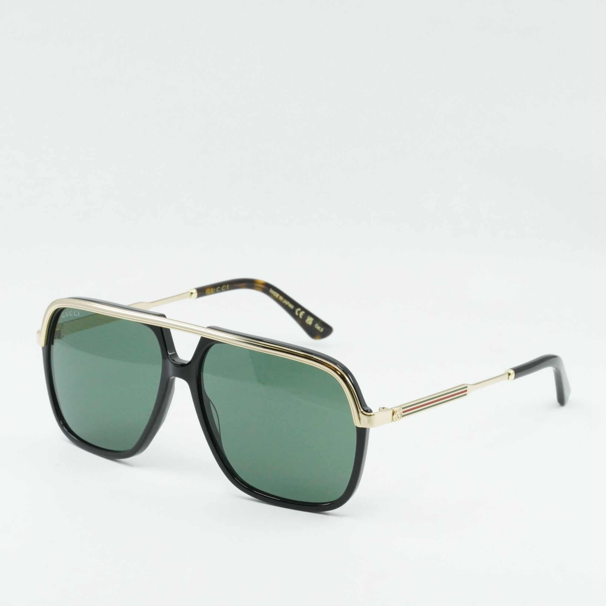 Gucci Gucci GG0200S 001 Sunglasses Black Aviator Frame 