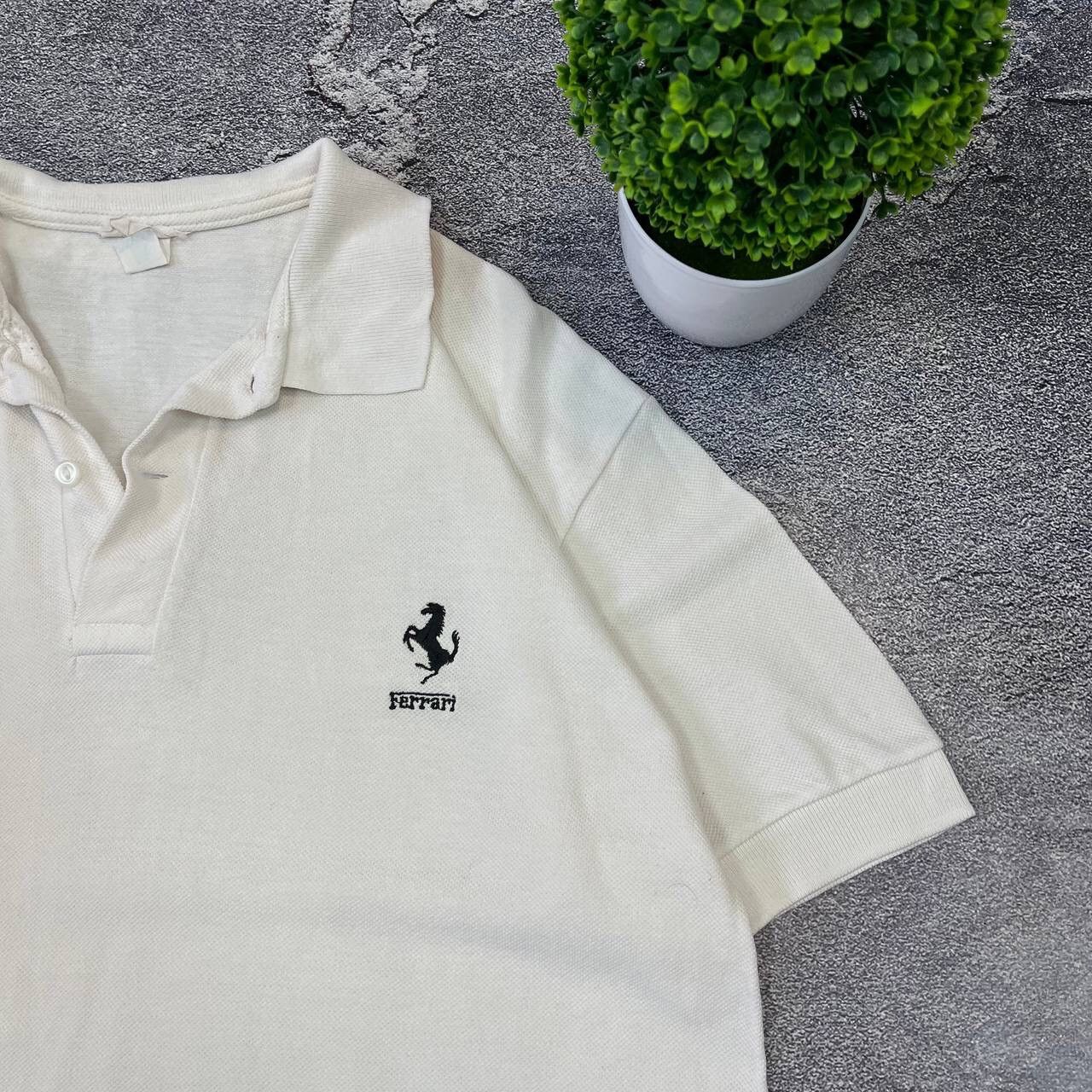 Vintage Vintage 90s Ferrari White Formula F1 Racing Team T-Shirt Size US L / EU 52-54 / 3 - 10 Thumbnail
