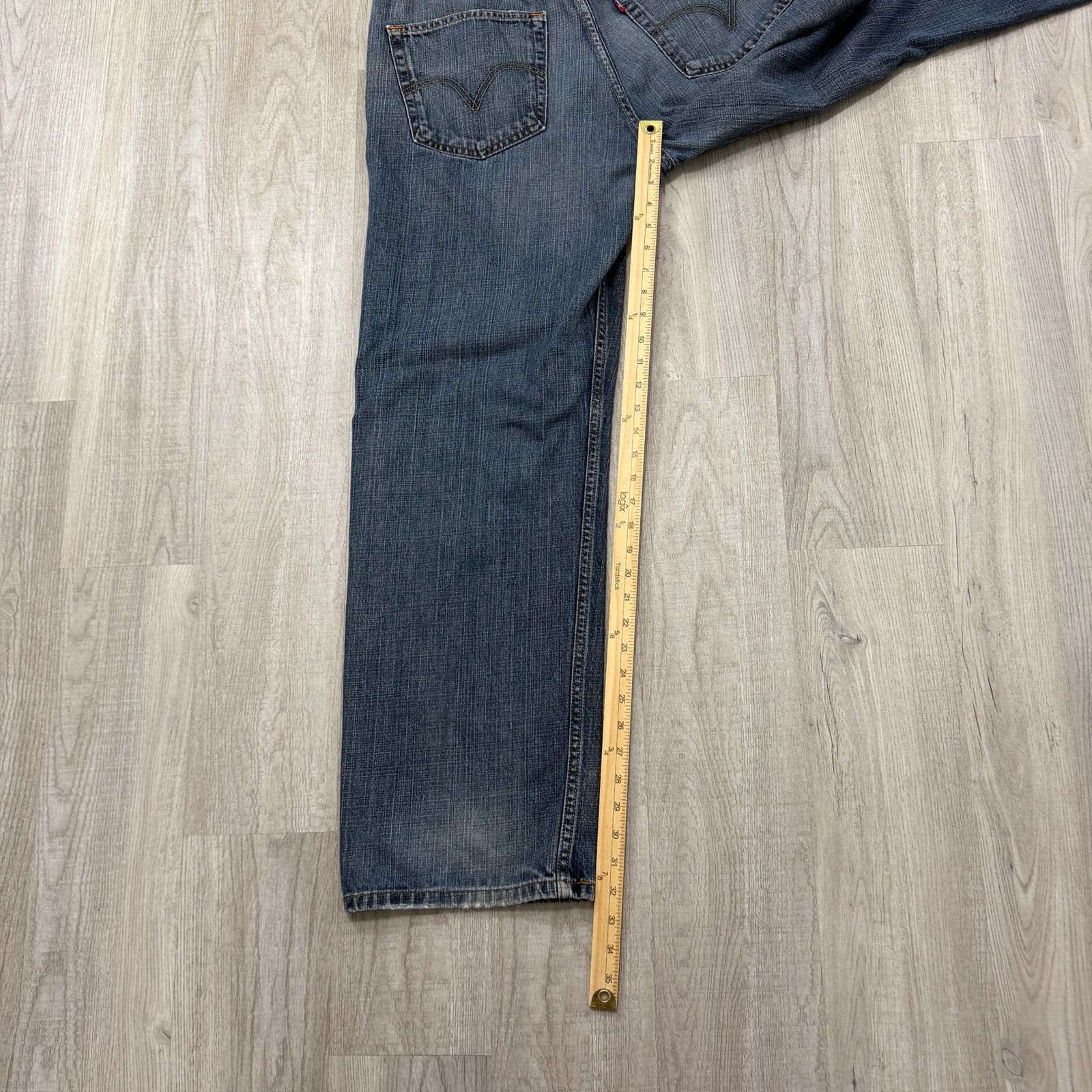 Levi's Vintage Levis 569 Loose Straight Jeans Men's 36x34 Faded Size US 36 / EU 52 - 13 Thumbnail