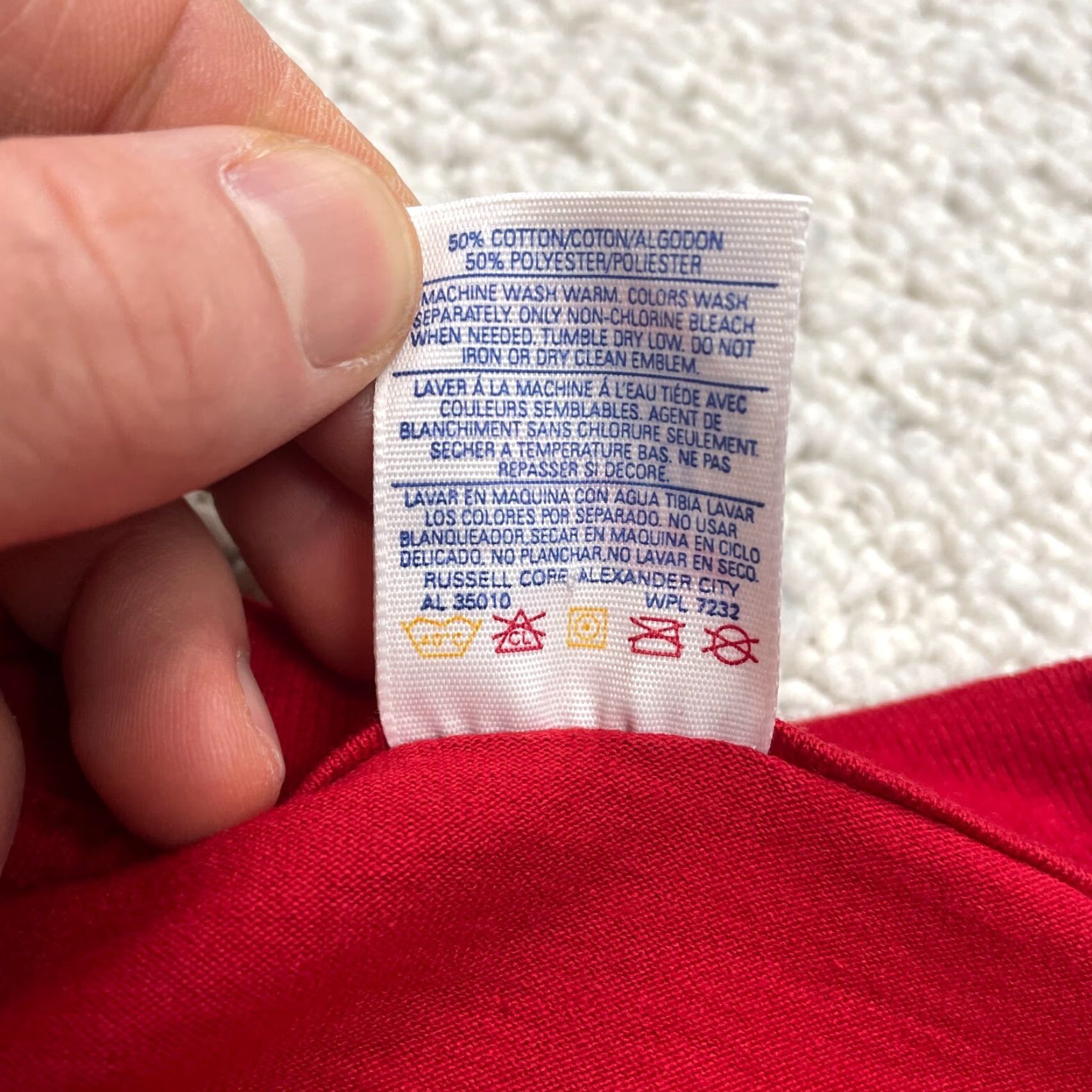 Jerzees Jerzees 50/50 Heavyweight Shirt Adult 2XL Red Solid Pocket Tee Top Size US XXL / EU 58 / 5 - 5 Thumbnail