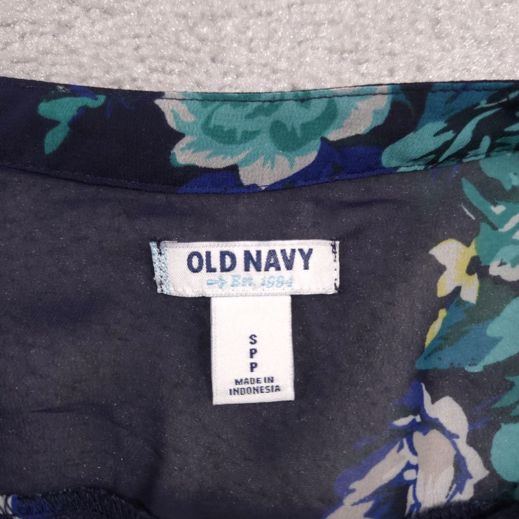 Old Navy VINTAGE Old Navy Dress Womens Small Petite Blue Floral Long Sleeve Lined Sundress Size S / US 4 / IT 40 - 7 Thumbnail