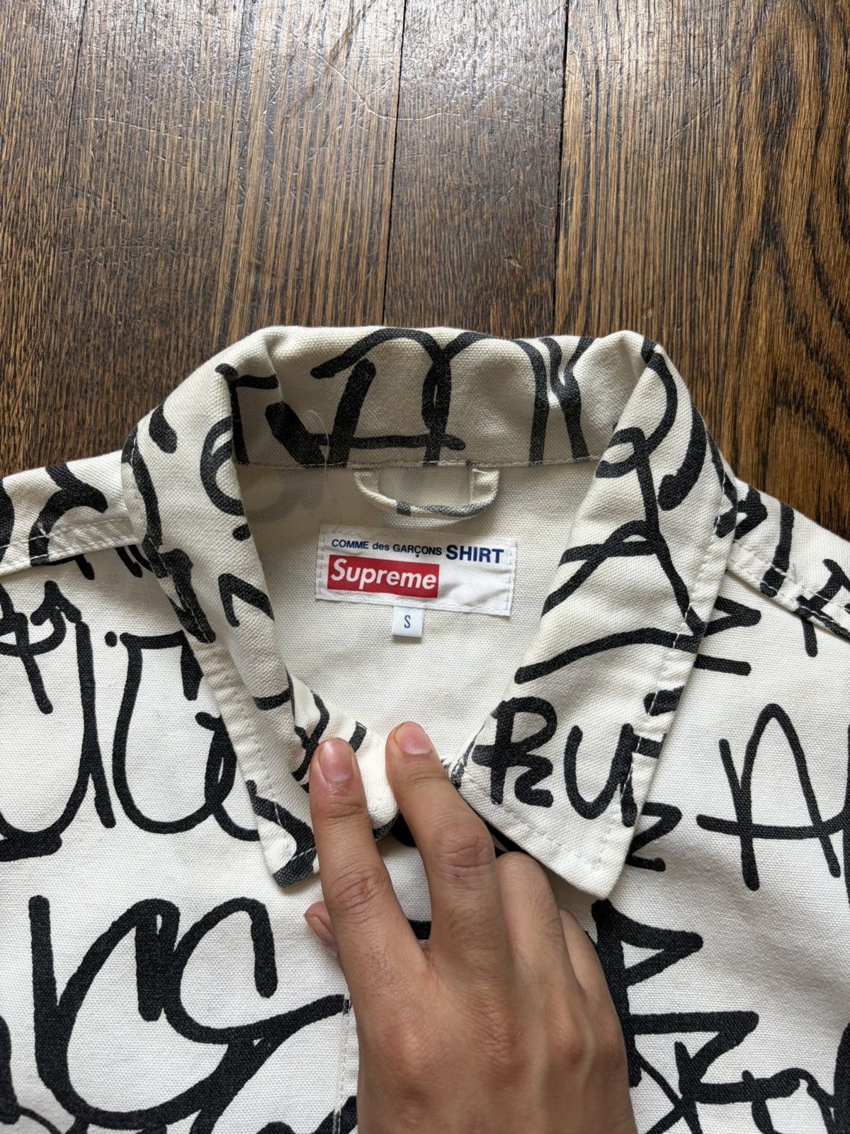 Supreme Comme Des Garcons Printed Canvas chore jacket