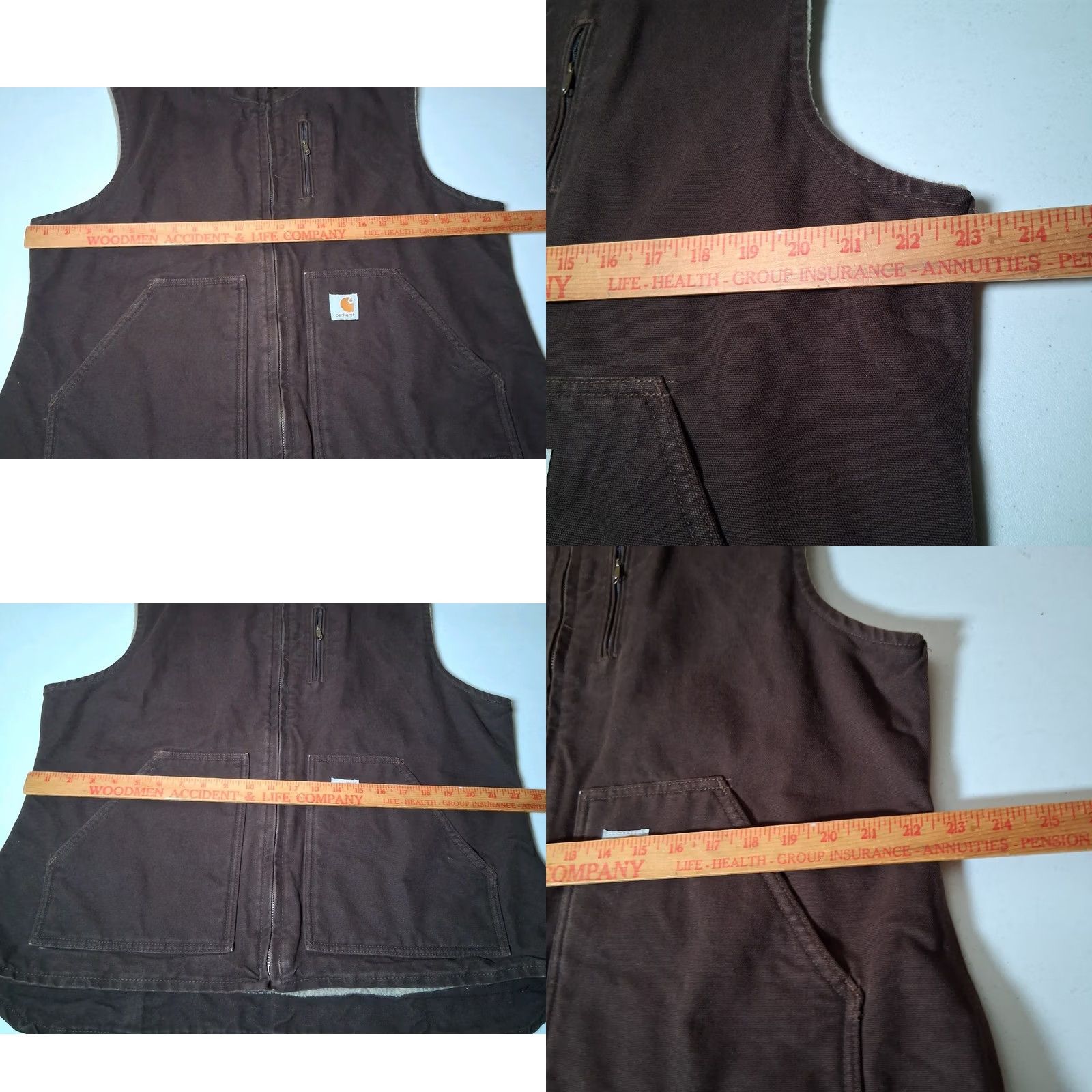 Carhartt VINTAGE Carhartt Vest Women XL Brown Duck Cloth Fleece Lined Workwear WV001 DKB Size XL / US 12-14 / IT 48-50 - 8 Thumbnail