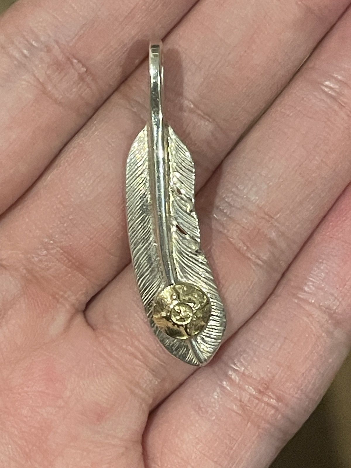 First Arrow's First Arrow's "Sunburst Small Feather" Silver Pendant Size ONE SIZE - 1 Thumbnail
