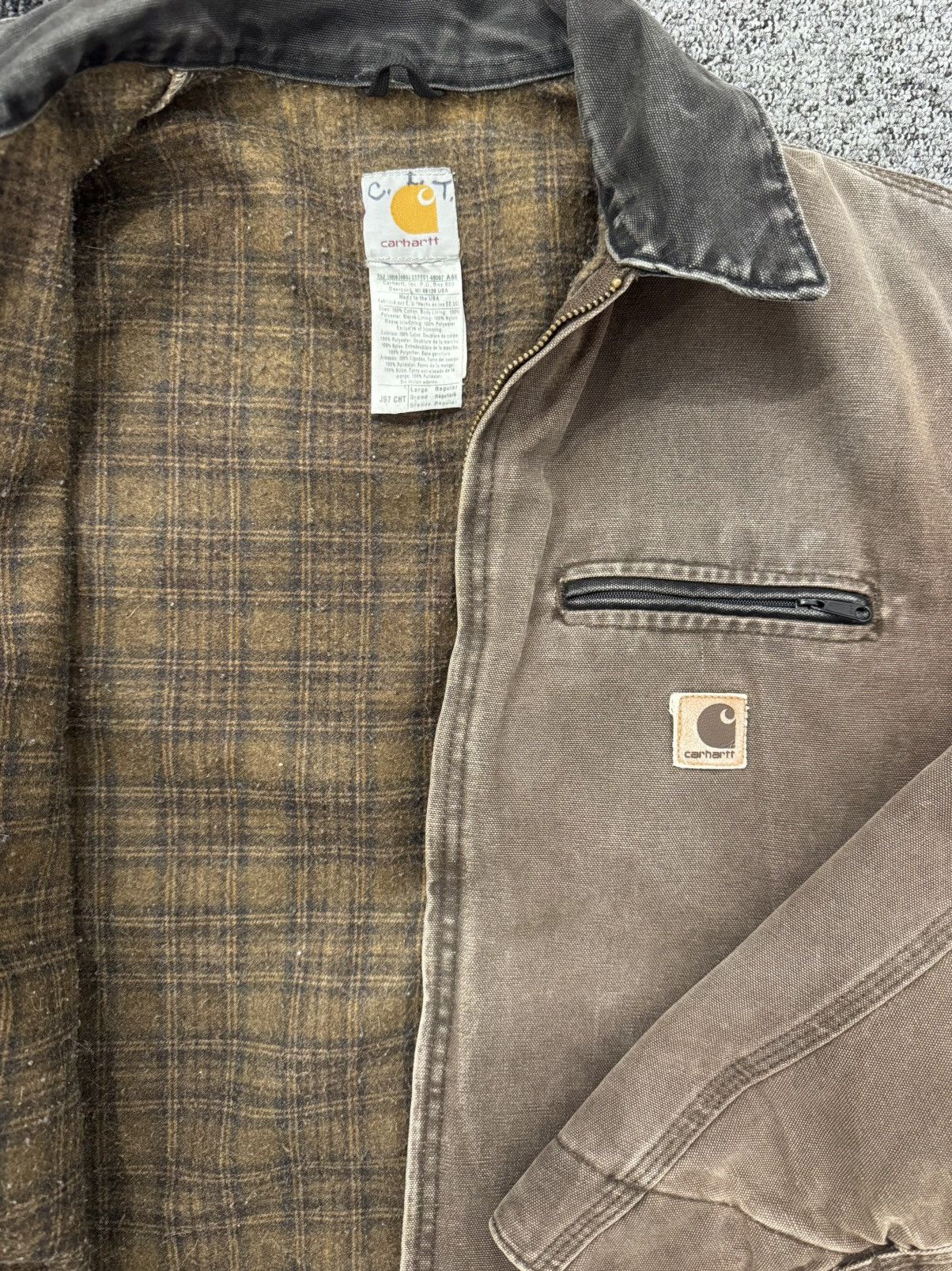 Carhartt Carhartt Detroit Jacket J97 CHT usa vintage og workwear Size US L / EU 52-54 / 3 - 5 Thumbnail