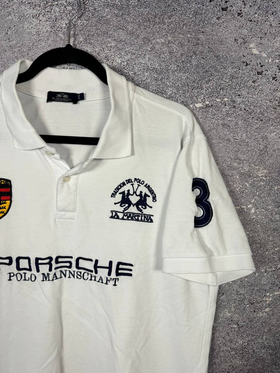 La Martina La Martina Porsche White Polo Men's Rugby Team Big Printed Size US XXL / EU 58 / 5 - 2 Thumbnail