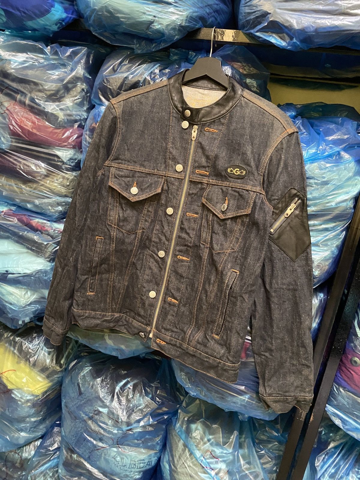 Japanese Brand VINTAGE GAUNTLETS WALDEY ZIPPER BIKERS JEANS JACKET Size US S / EU 44-46 / 1 - 2 Thumbnail