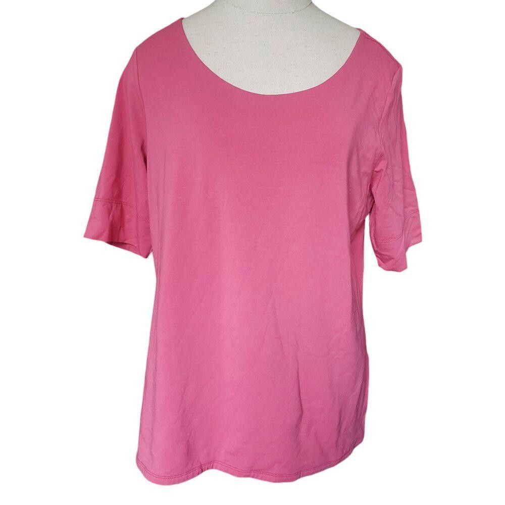 Chicos CT1522 Chico's Persimmon "The Ultimate Tee" Size L Size L / US 10 / IT 46 - 1 Thumbnail