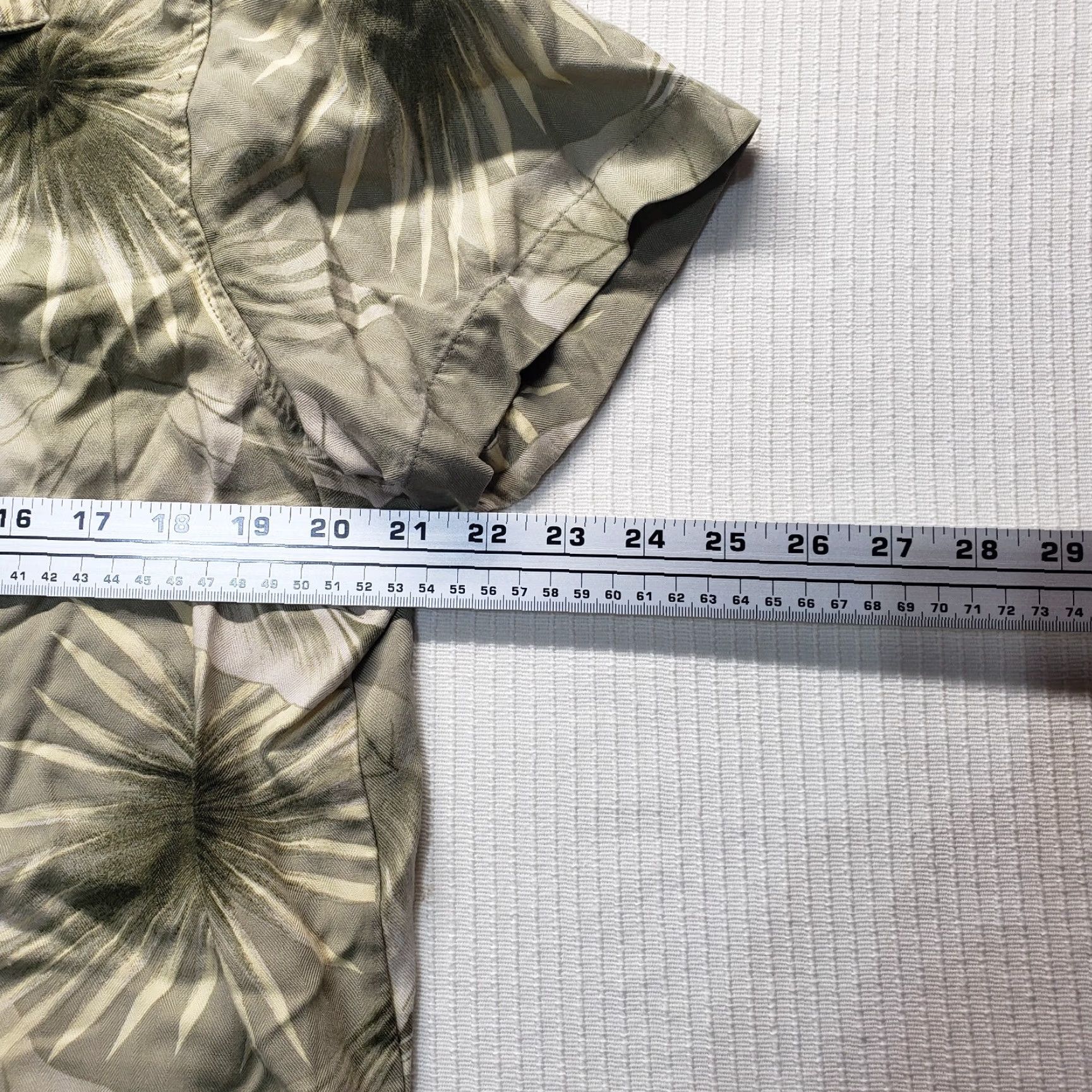 Vintage La Cabana Shirt Womens PXL Button-Up Short Sleeve Floral Green Rayon 100% Button-Up Hawaiian Classic All Seasons Breathable Travel Casual Womens Size XL / US 12-14 / IT 48-50 - 6 Thumbnail