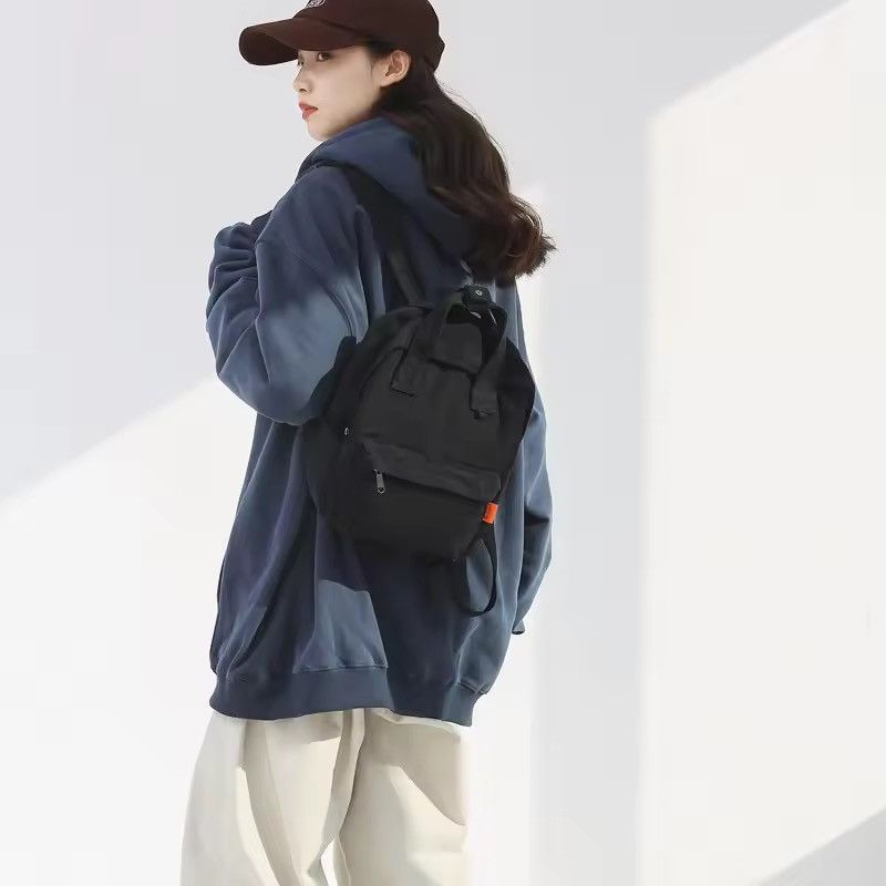 Japanese Brand Minimalist Canvas Mini Backpack - Casual, Everyday Use Size ONE SIZE - 2 Thumbnail
