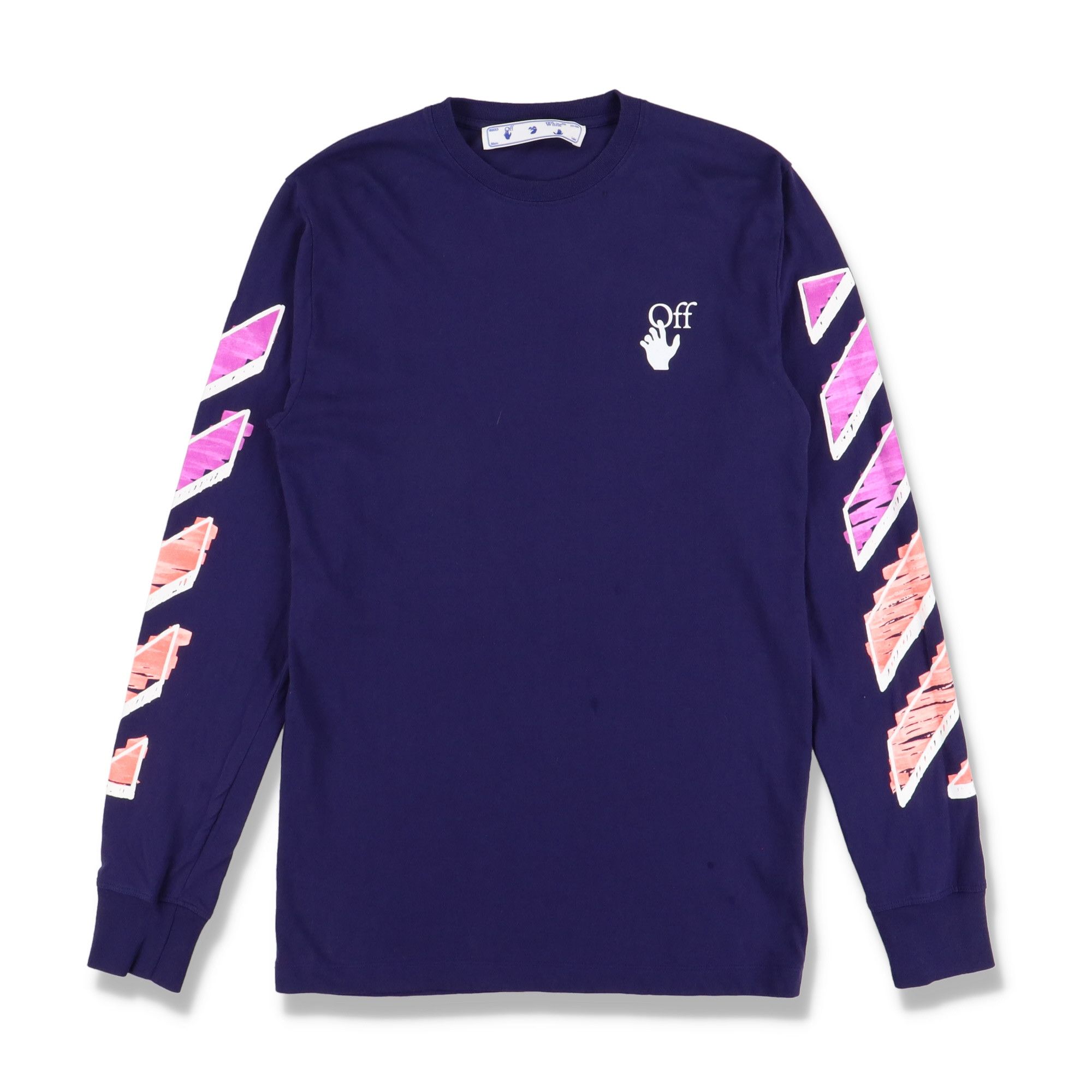 Off-White Purple Marker Arrows Long Sleeve Logo T-Shirt Size US XXL / EU 58 / 5 - 5 Thumbnail