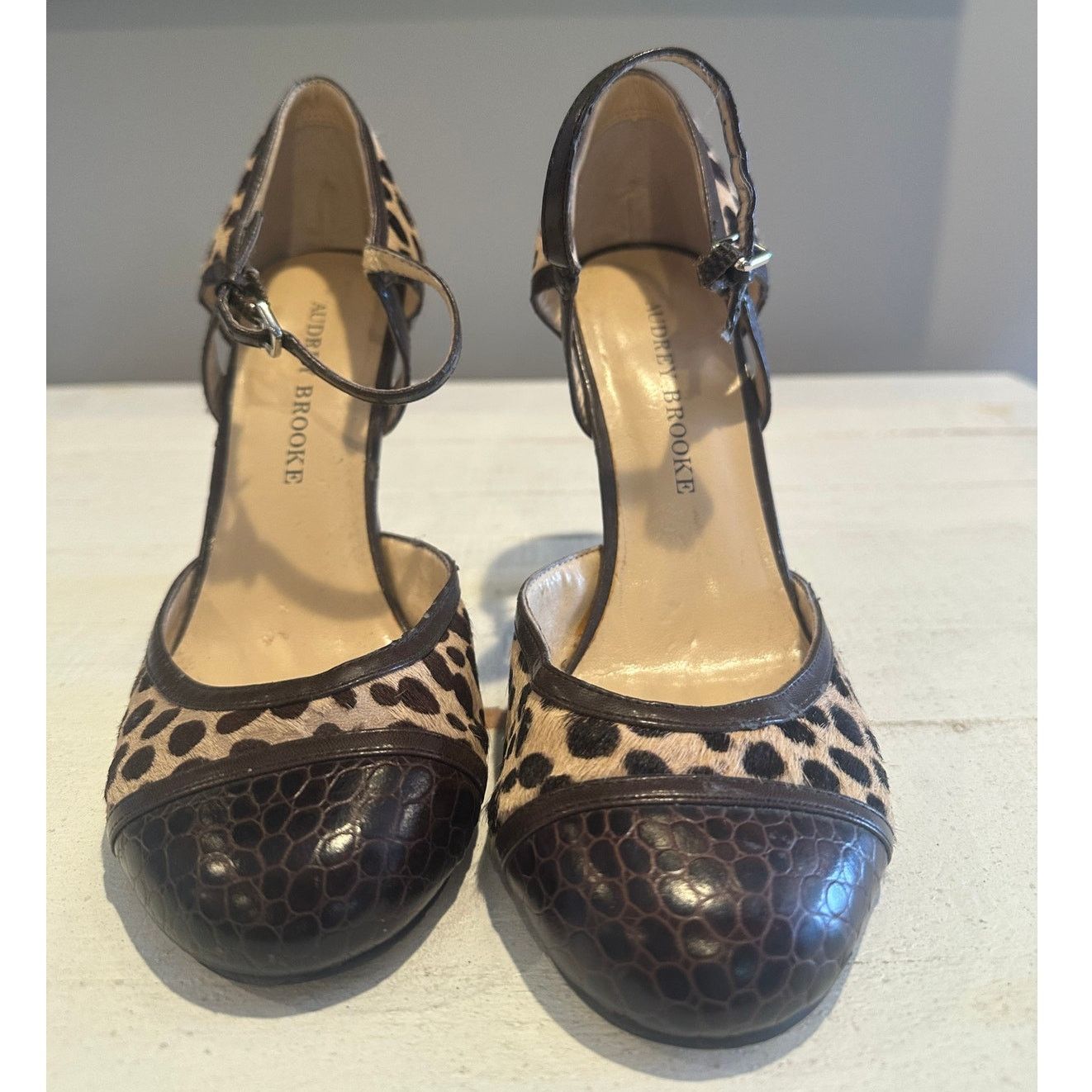 Other Audrey Brook High Heel Leopard Pony Hair Leather Shoes 6.5 Size US 6.5 / IT 36.5 - 1 Thumbnail
