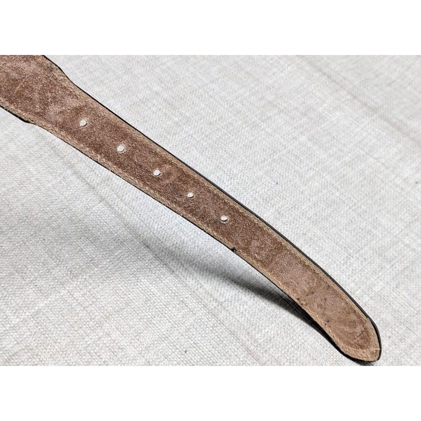 Tony Lama VINTAGE Tony Lama Belt Buckle Western Belt, Leather, 28, Brown, Floral, USA Made, Cowboy, Ranger, Full Grain Cowhide, 1-3/8" Wide, Mens Size 28 - 6 Thumbnail