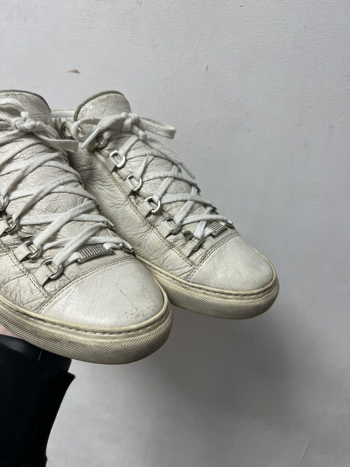 Balenciaga Balenciaga Arena High White Leather Shoes Size 39 Size US 6 / EU 39 - 4 Thumbnail