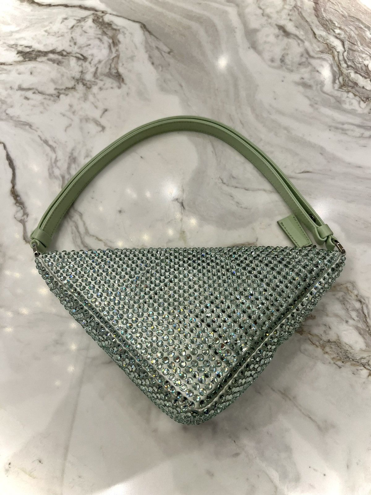 Prada Authentic Prada Green Mini Crystal Raso Bag Size ONE SIZE - 2 Thumbnail