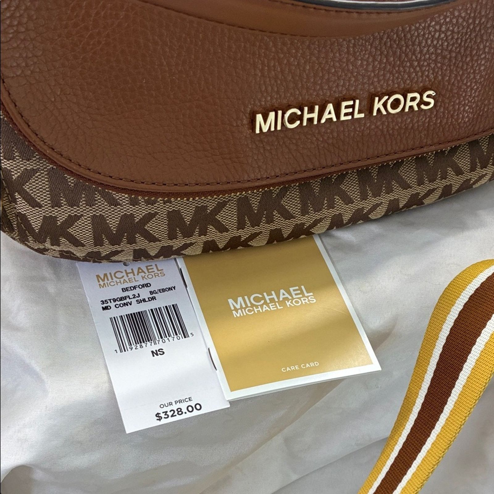 Michael Kors Michael Kors Brown and Tan Messenger Crossbody Size ONE SIZE - 5 Thumbnail