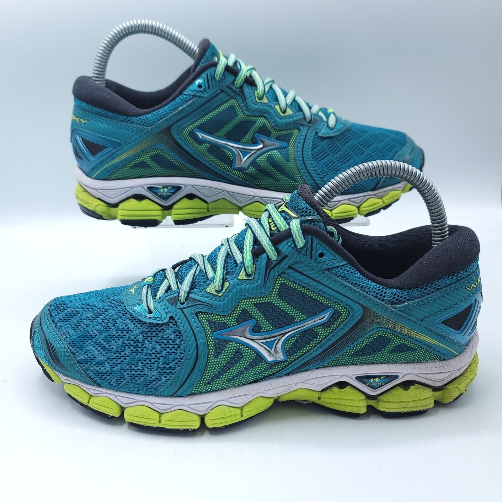 Mizuno Mizuno Wave Sky Shoe Womens Size 8 J1GD170204 Blue Yellow Size US 8 / IT 38 - 5 Thumbnail