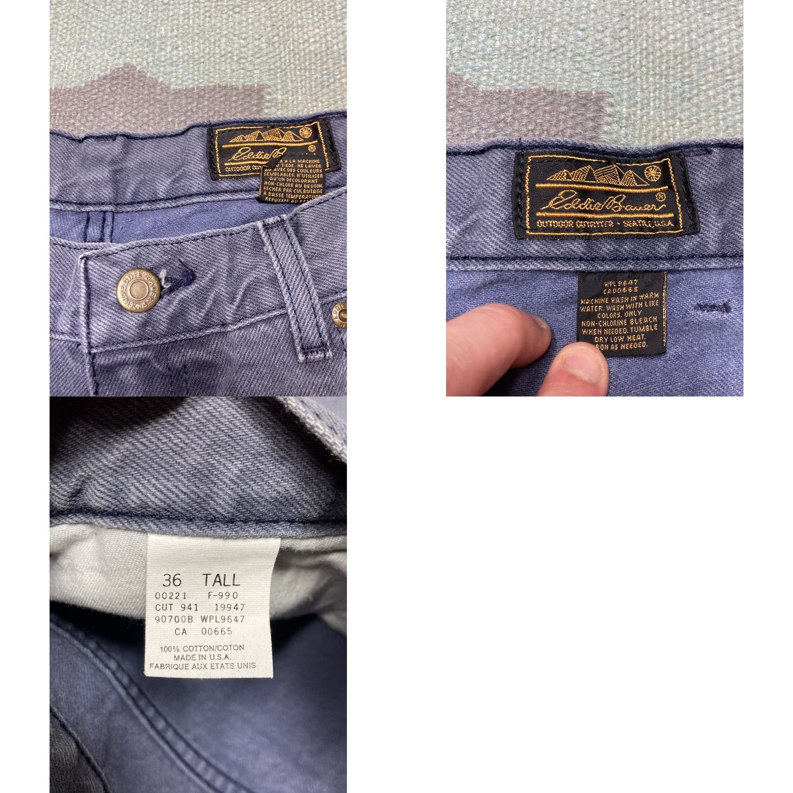 Eddie Bauer VINTAGE Eddie Bauer Jeans Relaxed Fit Men’s 36 Tall Long Blue 39 Inseam NOS NWT Regular 35 Waist Straight Size US 35 - 8 Thumbnail