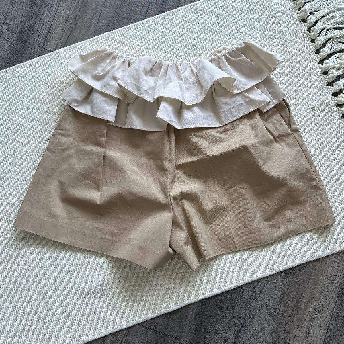Other Romanchic Beige Ruffle Shorts Size 27" / US 4 / IT 40 - 6 Thumbnail