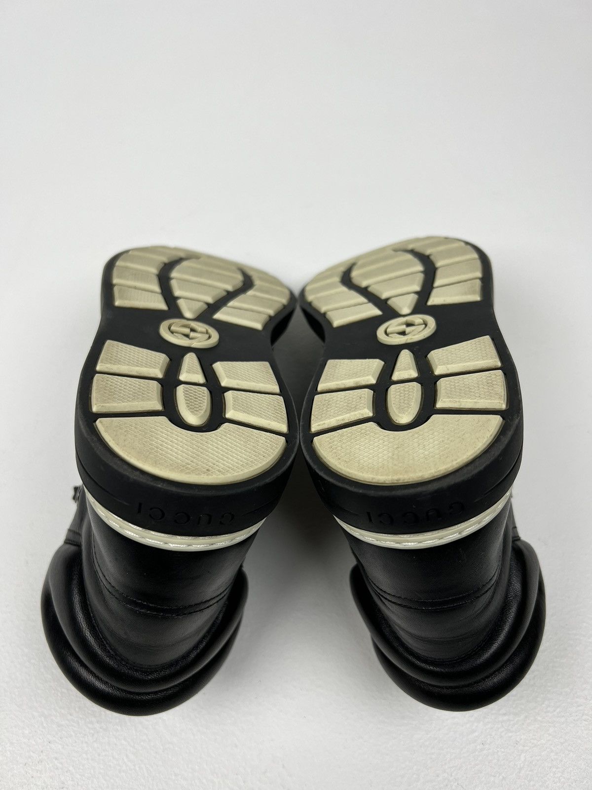 Gucci GUCCI Boots Leather Shoes GG Interlocking Logo Black Men’s Size US 6.5 / EU 39-40 - 15 Thumbnail