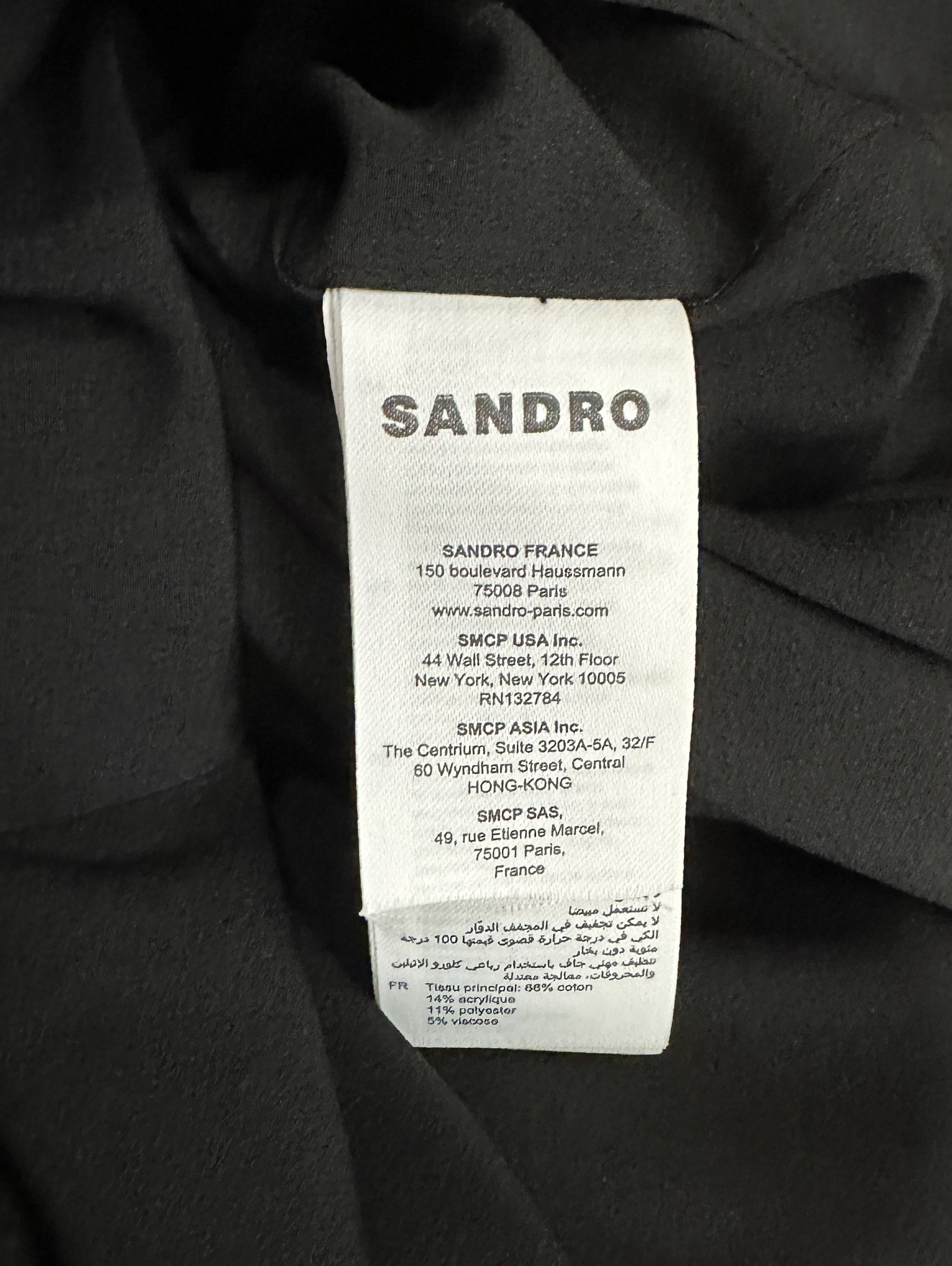 Sandro Short Tweed Dress Black Size XS / US 0-2 / IT 36-38 - 8 Thumbnail