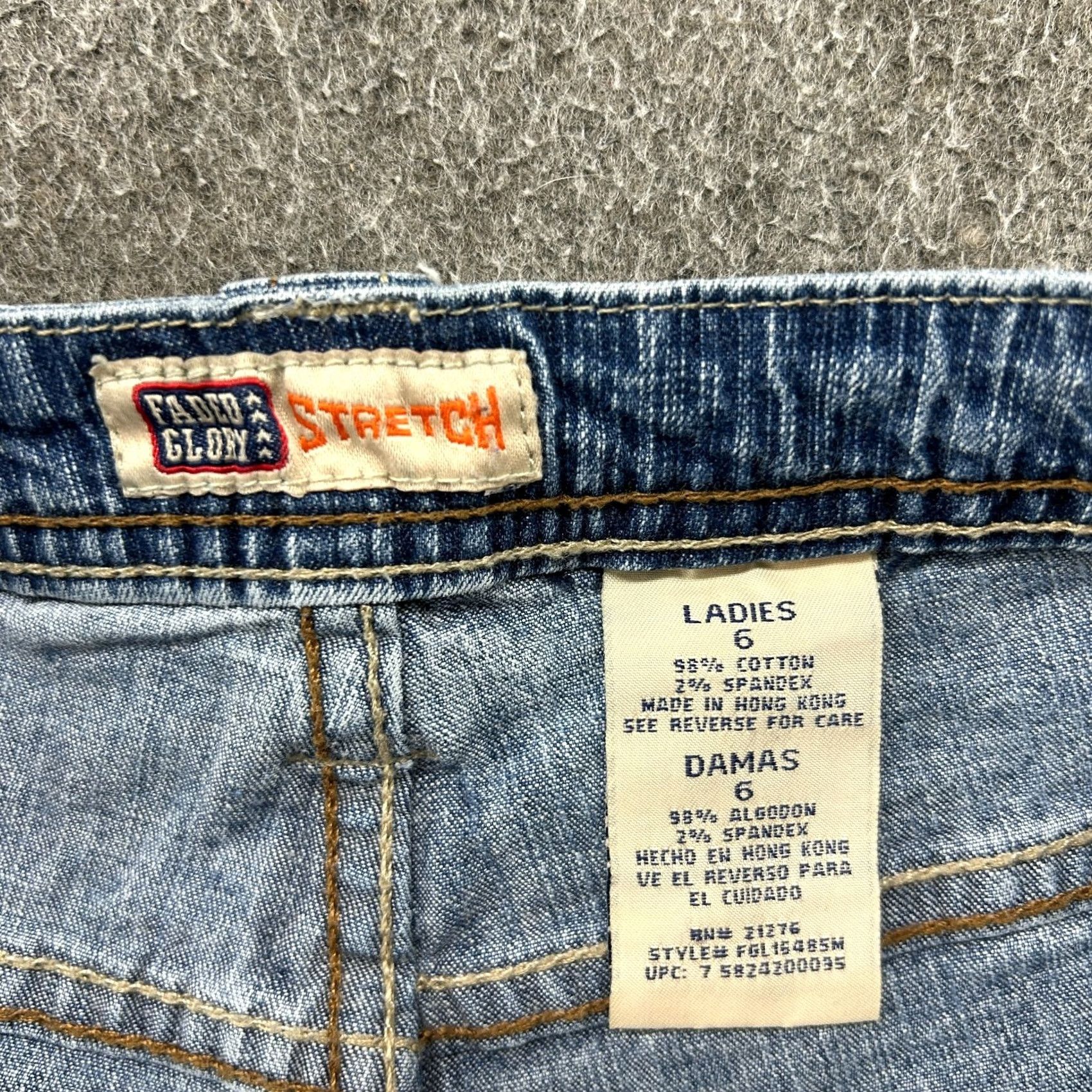 Faded Glory VINTAGE Faded Glory Shorts Women 2 Denim Blue 90s 2 Cotton Denim 5-Pocket Chino Low Rise Casual Womens Size 26" / US 2 / IT 38 - 2 Thumbnail