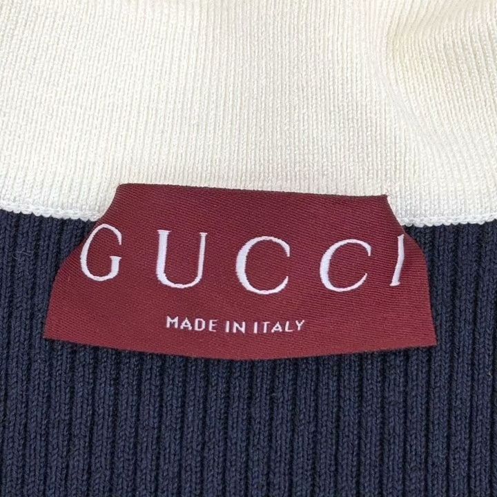 Gucci Gucci Colorblock Logo Stripe Cotton Sweater Size US M / EU 48-50 / 2 - 6 Thumbnail