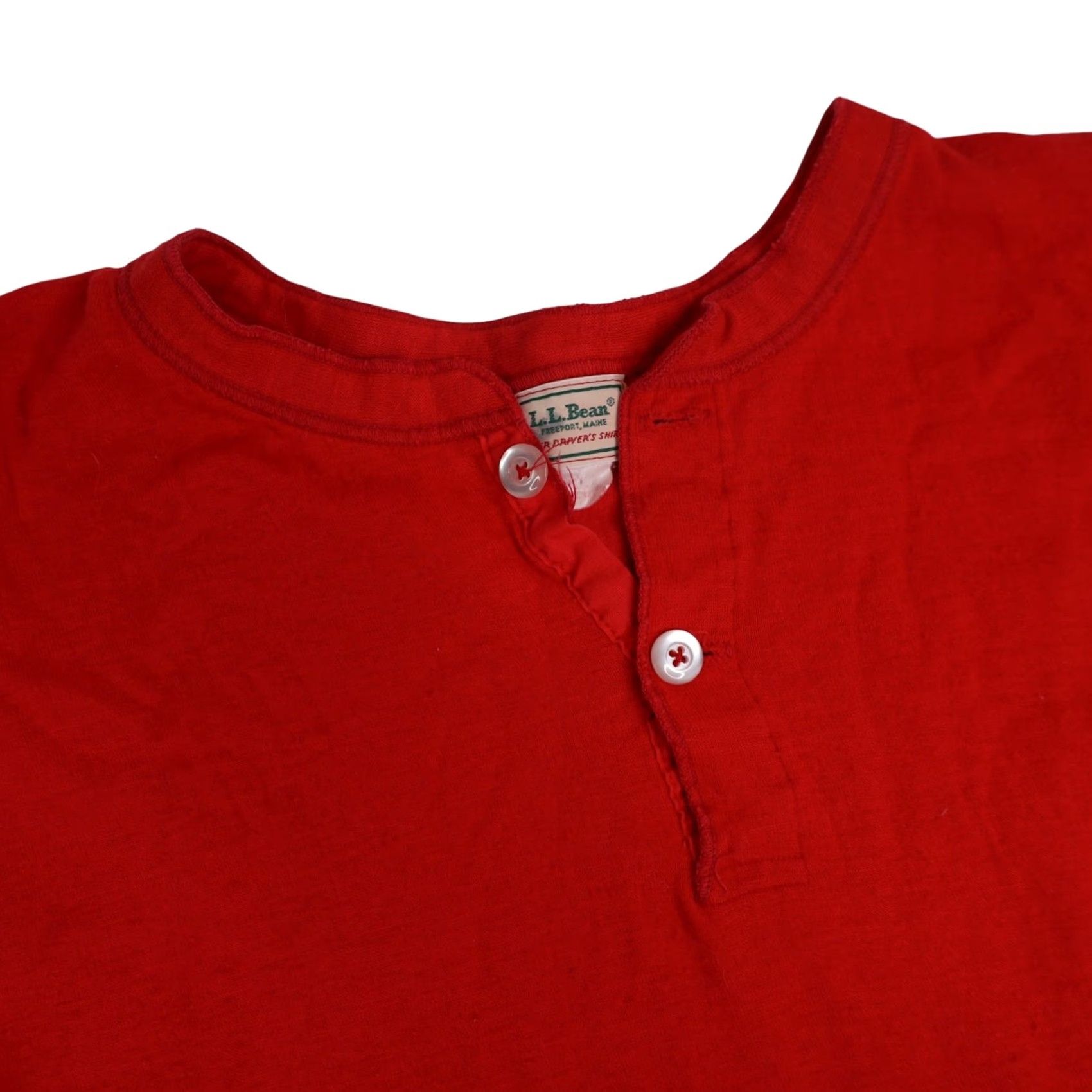 Vintage VINTAGE L.L.Bean Henley Under Shirt Men's Red L Regular Shirt 9/10 - Large Size US L / EU 52-54 / 3 - 5 Thumbnail