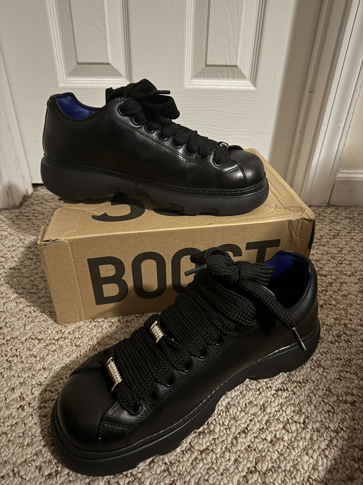Burberry Burberry Ranger Black Leather Boots Size US 12 / EU 45 - 3 Thumbnail