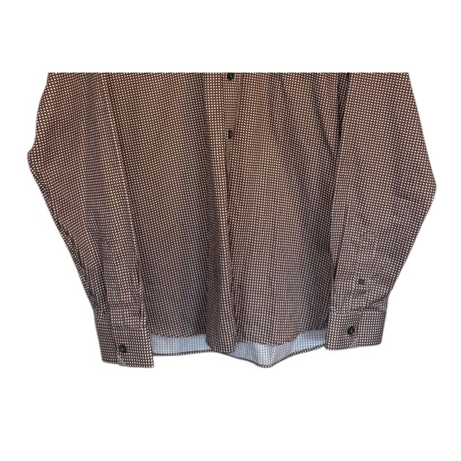 Ted Baker NWT Ted Baker Shirt Men 5 Large Brown Button Up Geometric Size US L / EU 52-54 / 3 - 3 Thumbnail