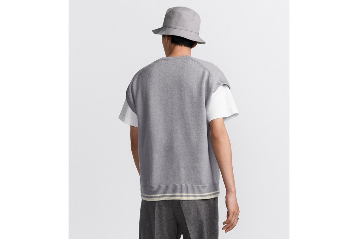 Dior o1bcso1str0226 Tag Sweater Vest in Grey Size US L / EU 52-54 / 3 - 6 Thumbnail