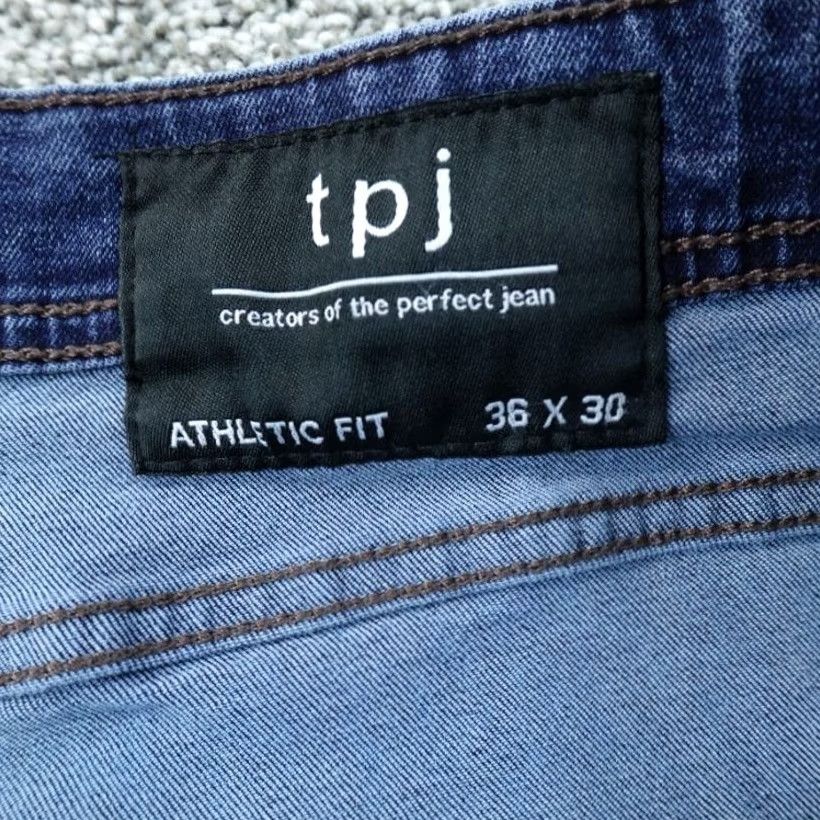 Denime The Perfect Jean NYC Jeans Mens 36X30 Dark Blue Denim Pants Athletic Stretch TPJ Jeans Mens Regular 36 Dark Blue Vintage No Size US 36 / EU 52 - 6 Thumbnail