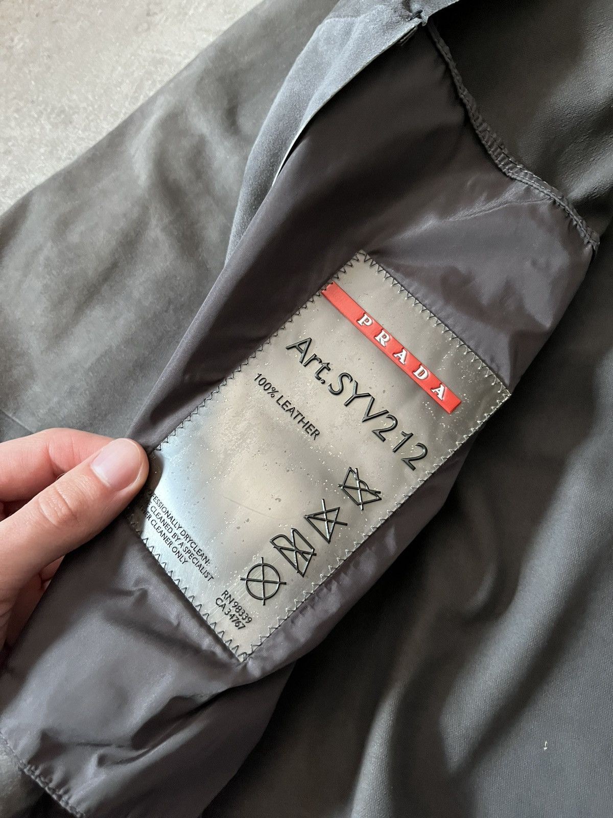 Prada Prada 2007 Cafe Racer sude grey zip leather jacket Size US L / EU 52-54 / 3 - 20 Thumbnail