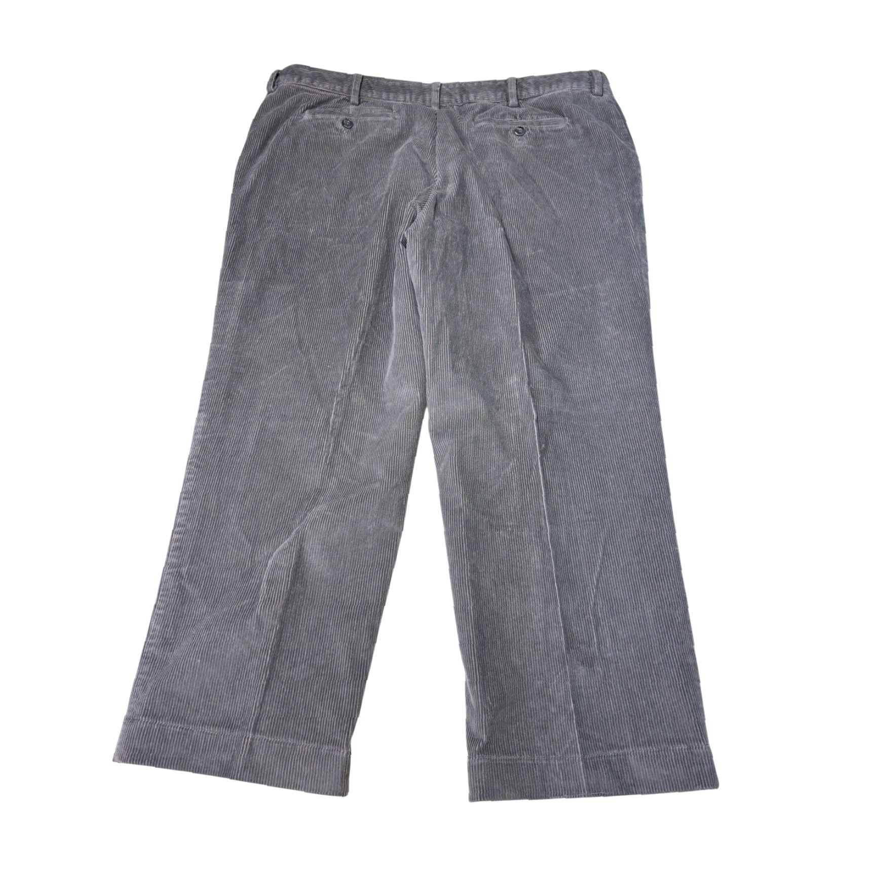 Vintage L.L. Bean Mens Gray Corduroy Pants Classic Khakis 44x28 Cotton Stretch 5-Pocket Workwear Casual Mens Size US 44 / EU 60 - 6 Thumbnail