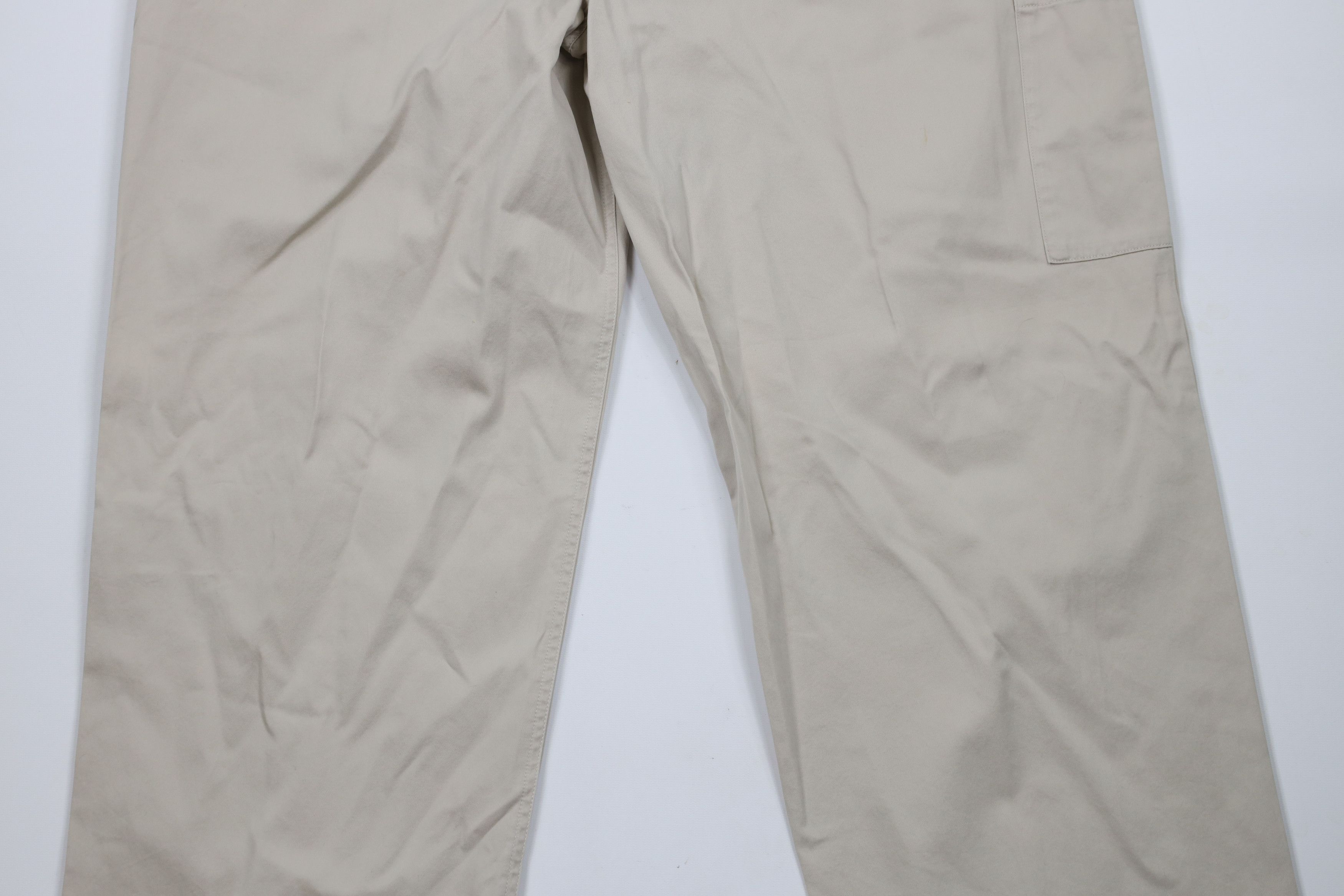 DKNY × Vintage Deadstock Vintage 90s Y2K DKNY Button Wide Leg Pants Beige Size US 38 / EU 54 - 12 Thumbnail