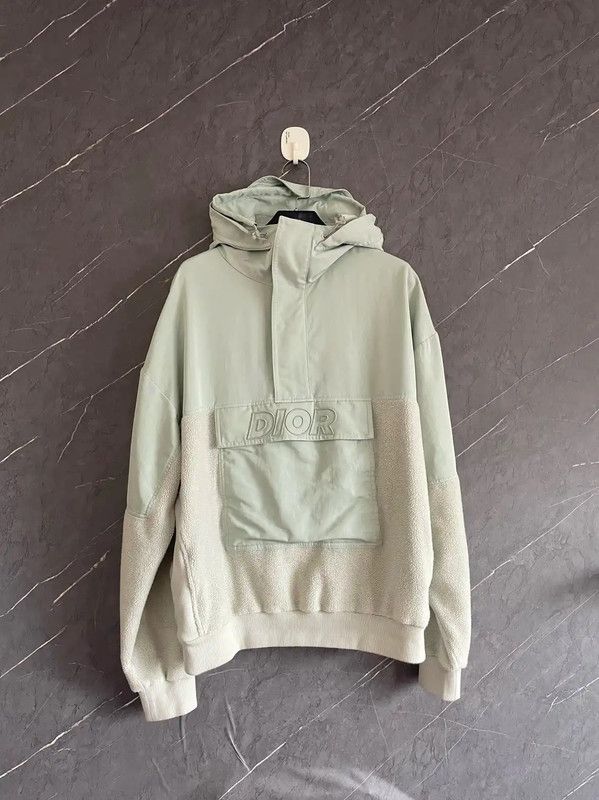 Dior Dior Mint Green Cotton Hoodie for Men 0089 Size US M / EU 48-50 / 2 - 1 Thumbnail