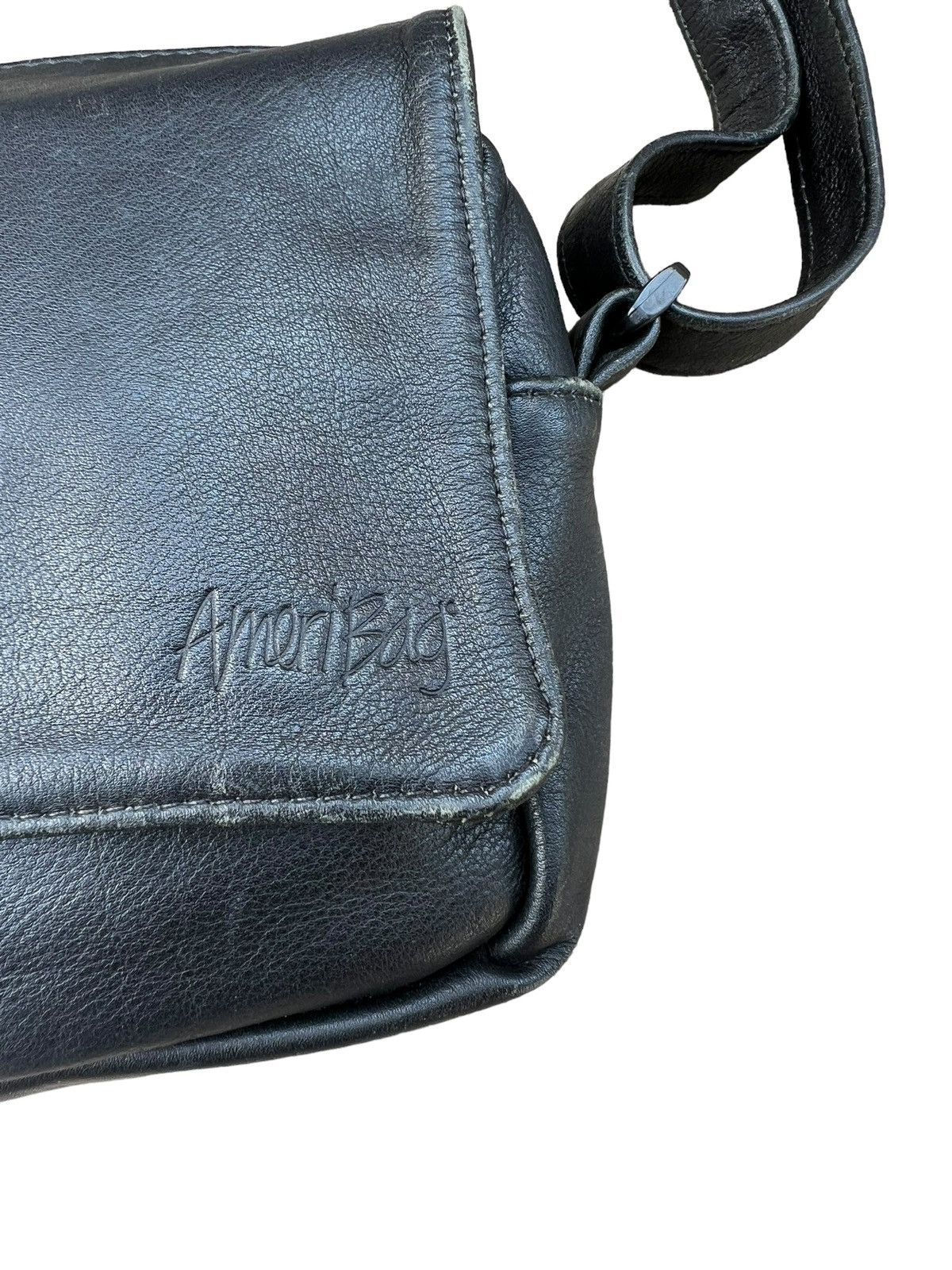 Leather Vintage AmeriBag Usa Patina Black Leather Bag Size ONE SIZE - 2 Thumbnail