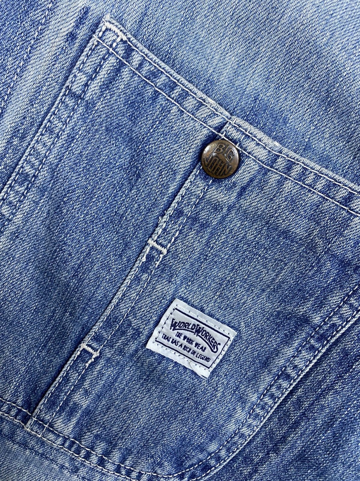 Big John 🔥70s Vintage Big John Chore Denim Jacket Size US L / EU 52-54 / 3 - 8 Thumbnail