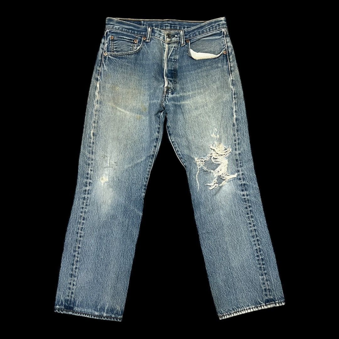 Levi's × Levi's Vintage Clothing LEVIS 501 32 x 30 DISTRESSED JEANS DENIM Size US 31 - 1 Thumbnail