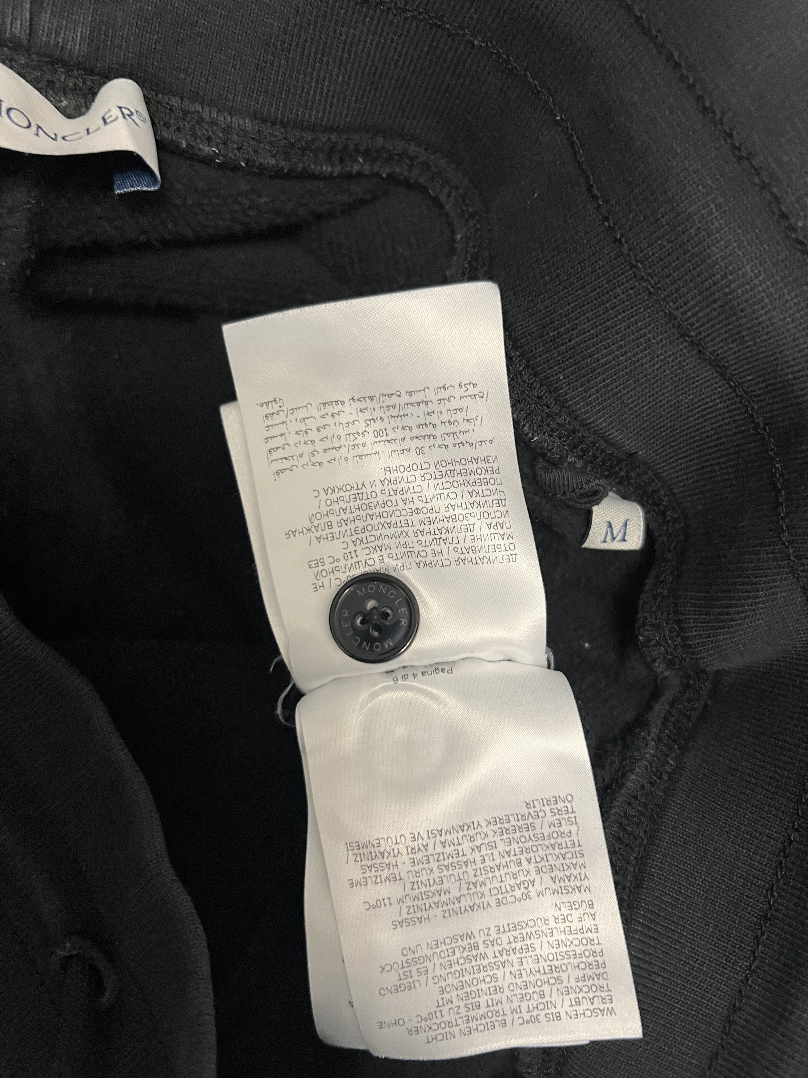 Moncler Black Logo Cuffed Jogger Size US 30 / EU 46 - 4 Thumbnail
