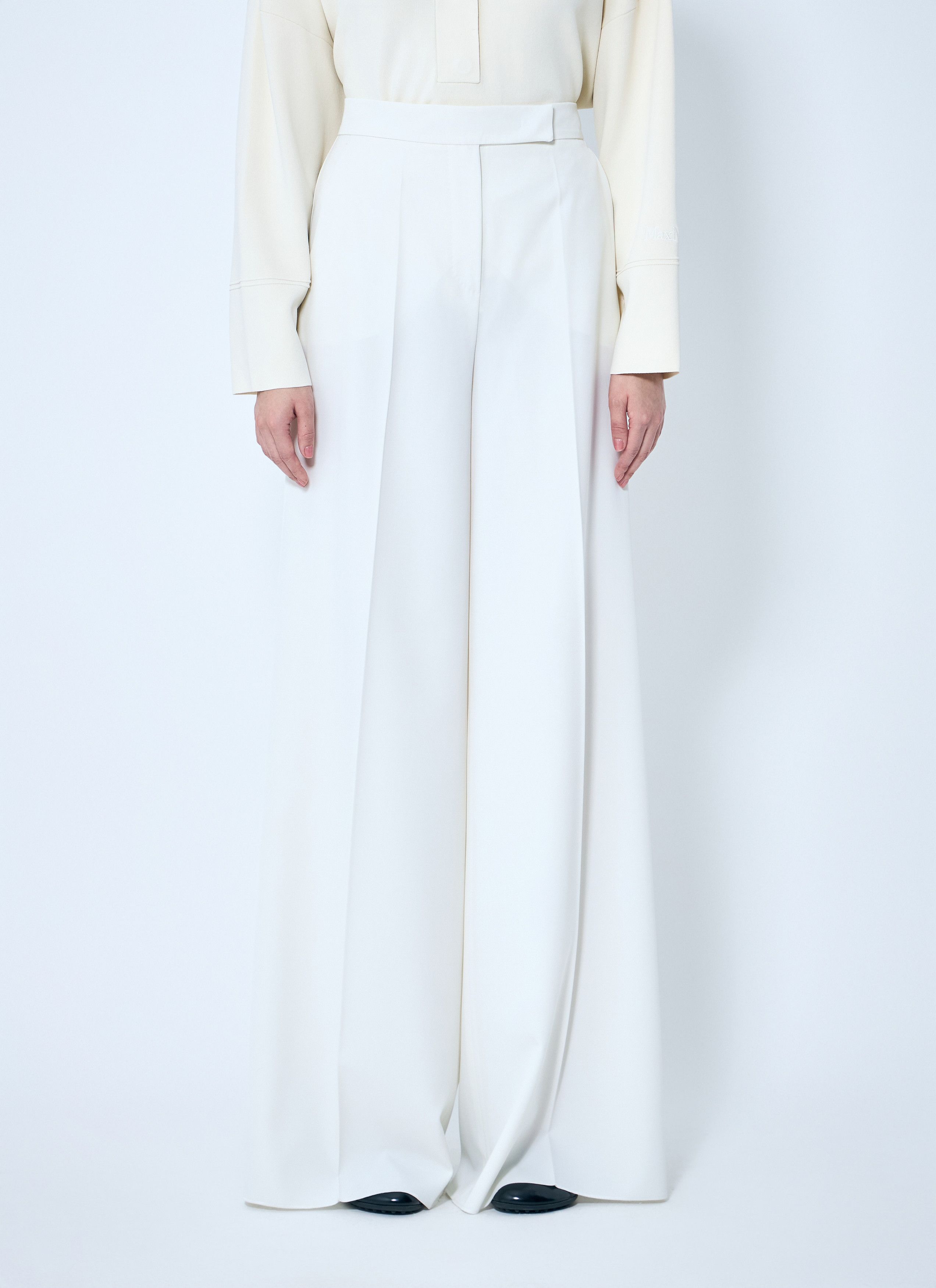 Max Mara Gabardine Wool Pants Size 28" / US 6 / IT 42 - 1 Thumbnail