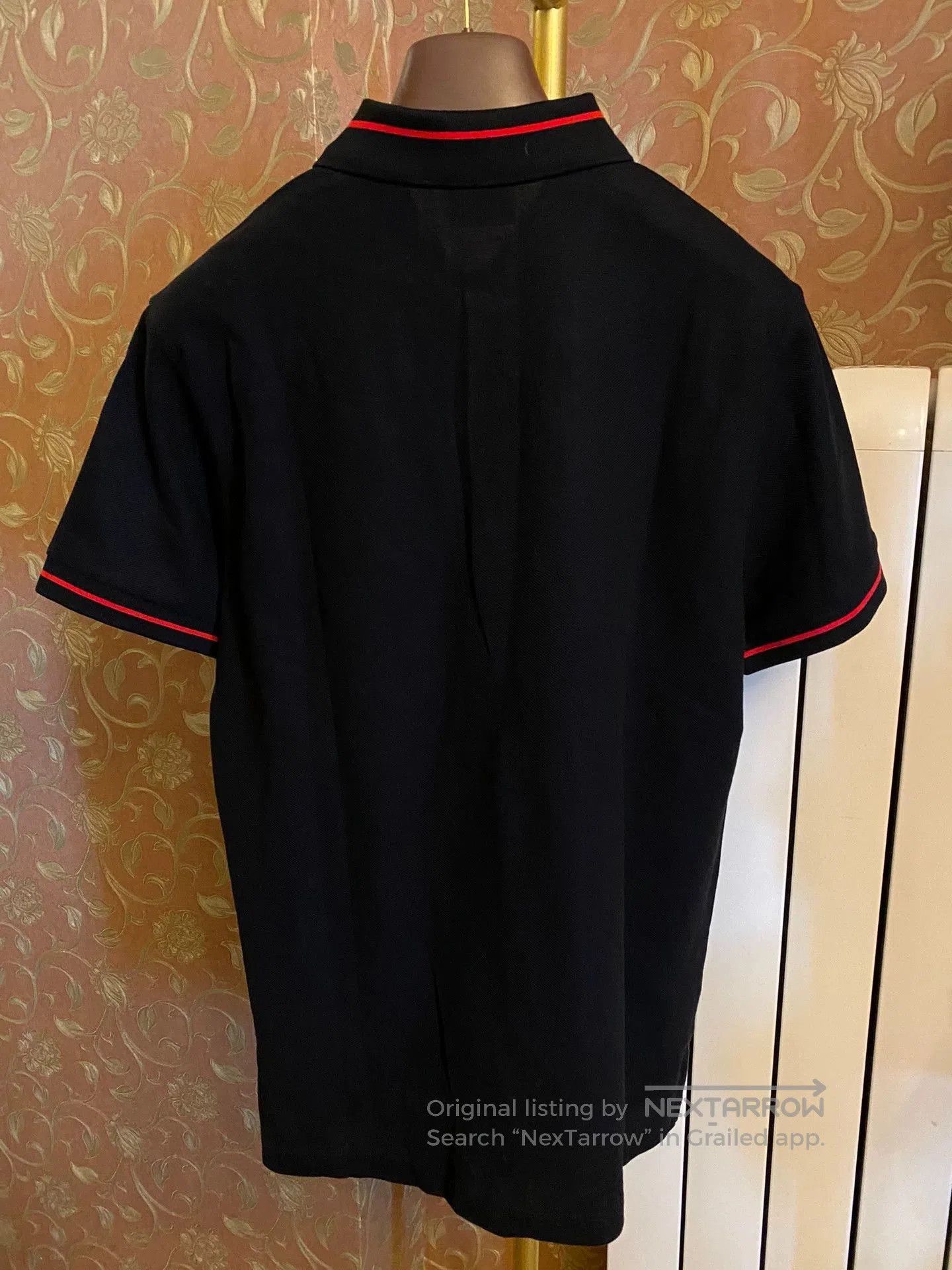 Burberry Black Polo Shirt with Red Trim . Size US M / EU 48-50 / 2 - 4 Thumbnail