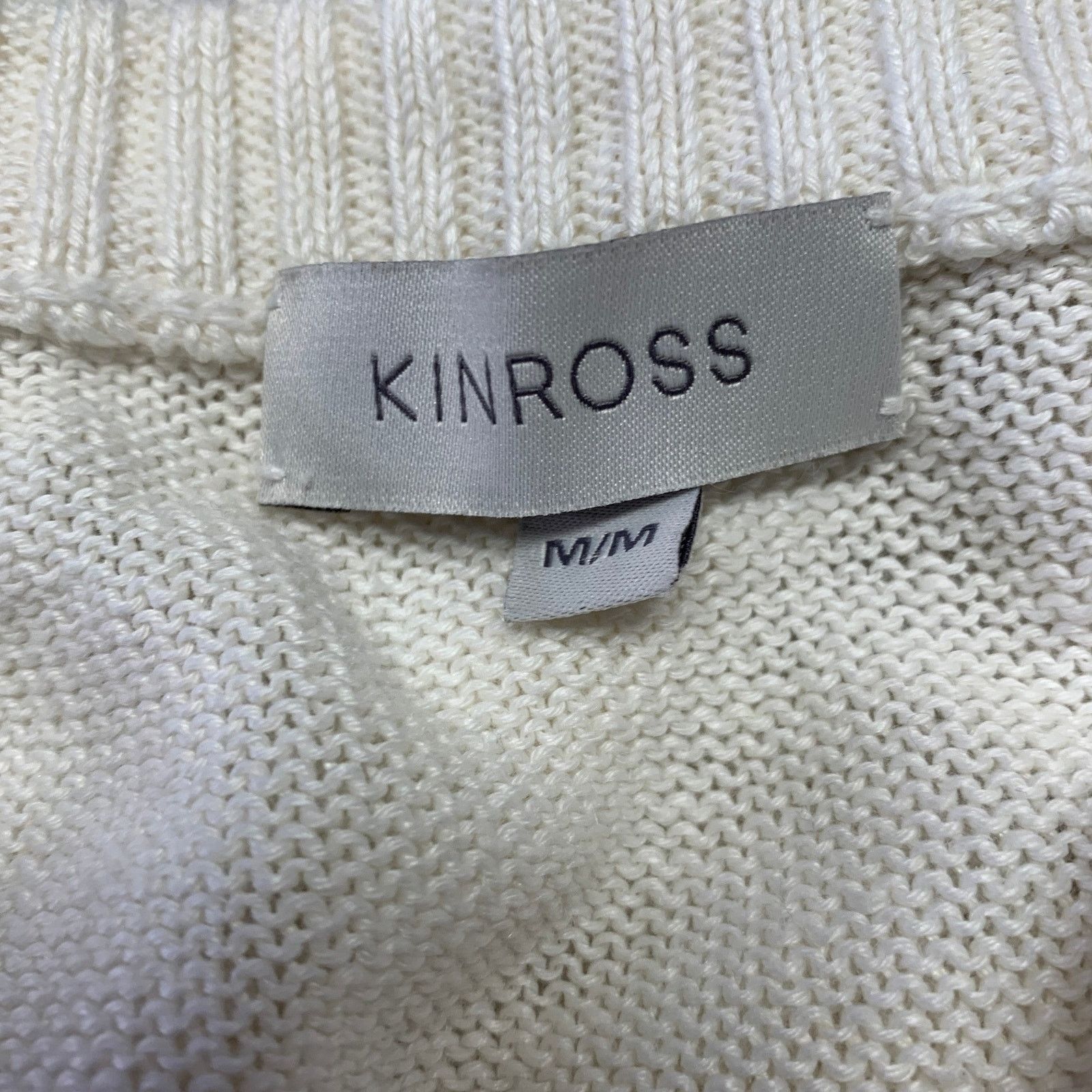 KINROSS KINROSS Size M Cream Tan Linen Stripe Pull On Sweater Size M / US 6-8 / IT 42-44 - 4 Thumbnail