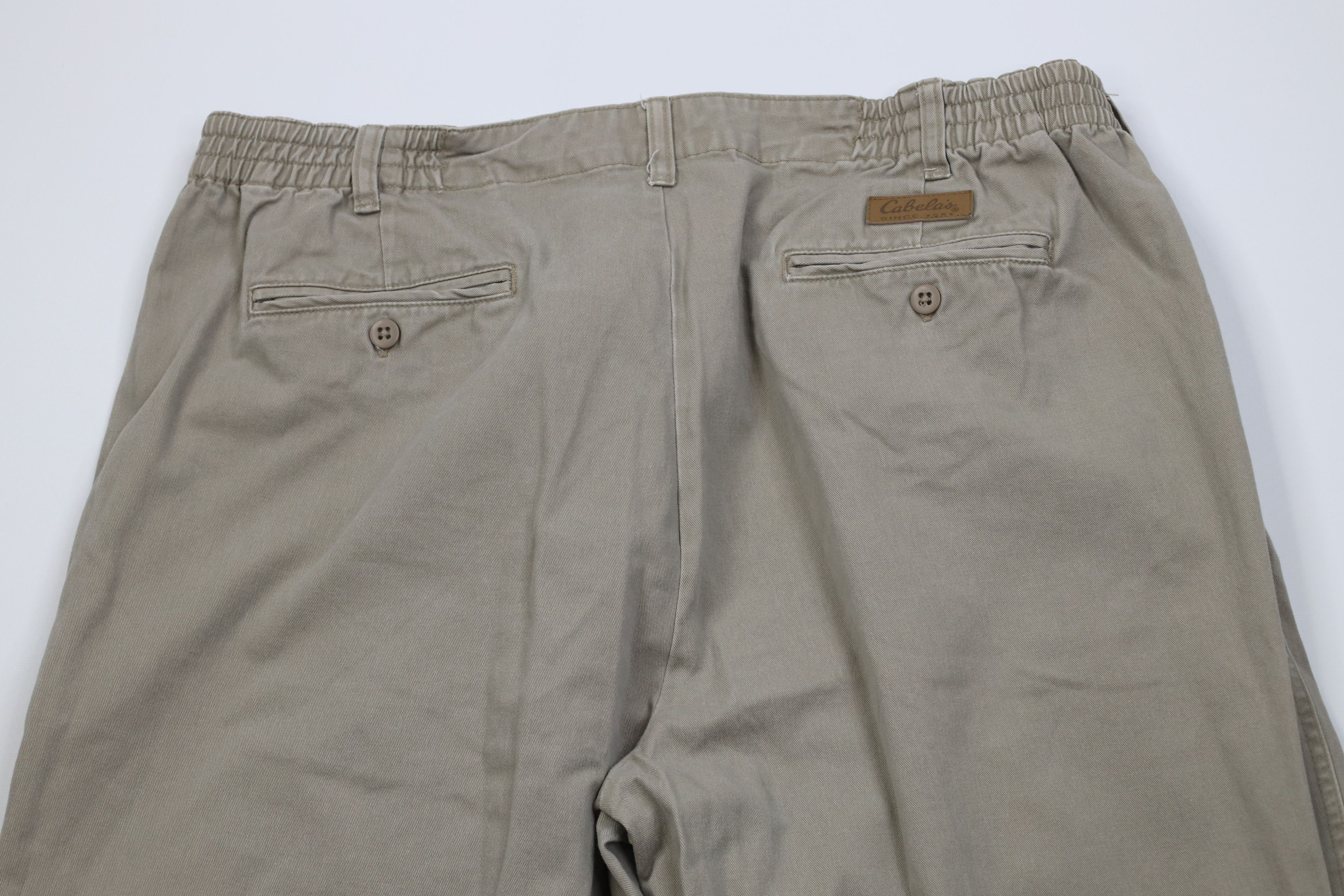 Cabelas Vintage 90s Y2K Cabelas Wide Leg Chino Pants Trousers Beige Size US 40 / EU 56 - 9 Thumbnail